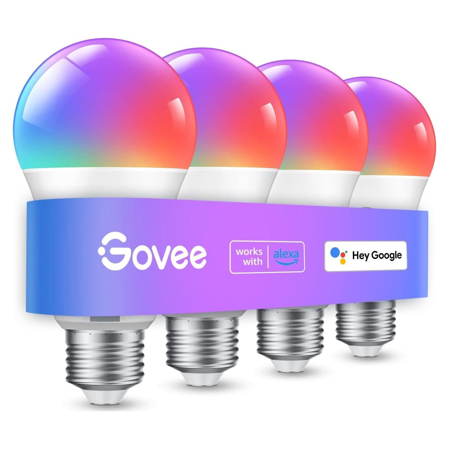 Bombillas Inteligentes Govee H6008, RGBWW, 800 Lúmenes, 4 Pzas