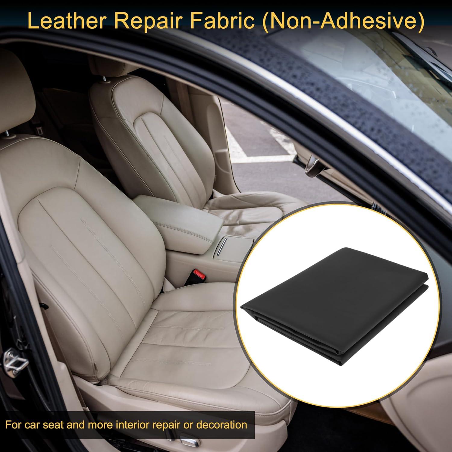 Parche de cuero negro 91x137 cm para reparación automotriz