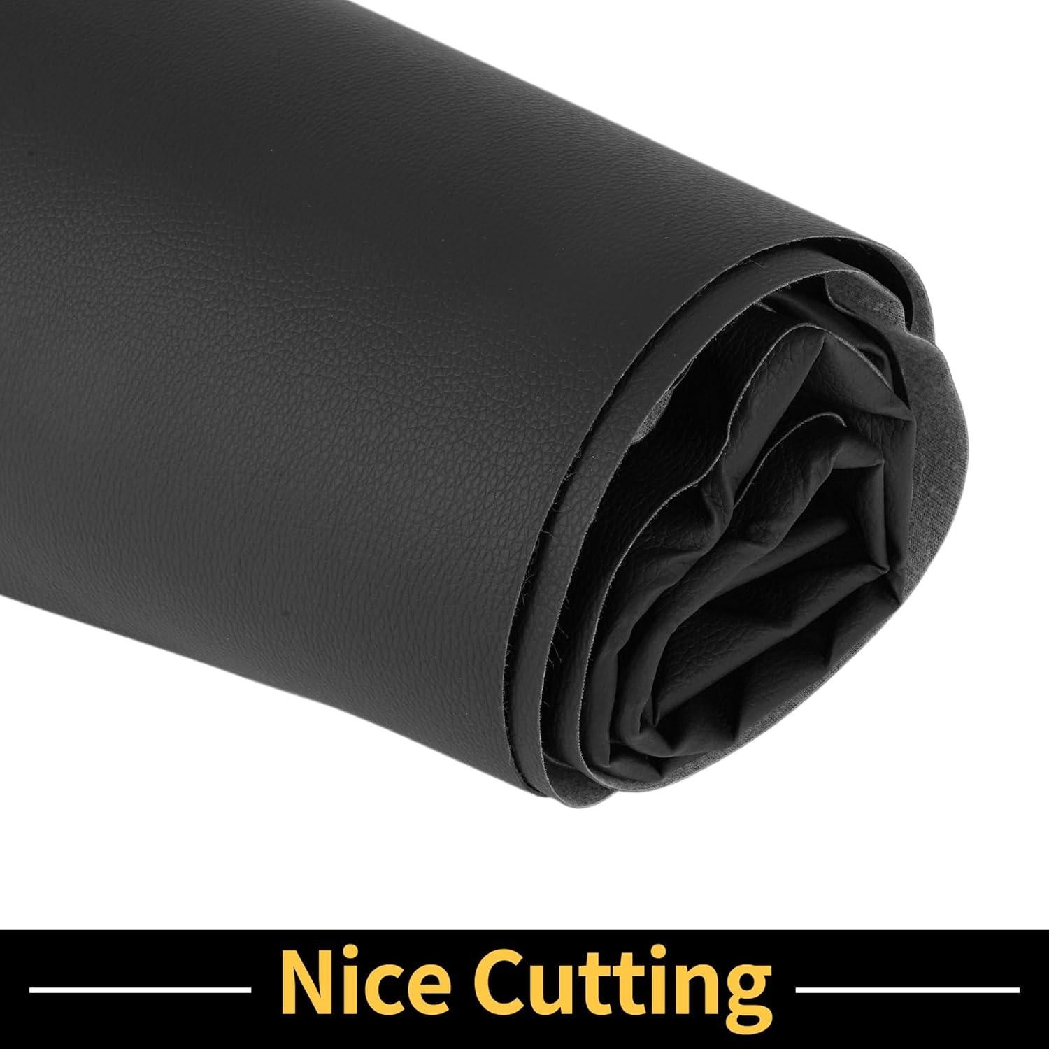 Parche de cuero negro 91x137 cm para reparación automotriz