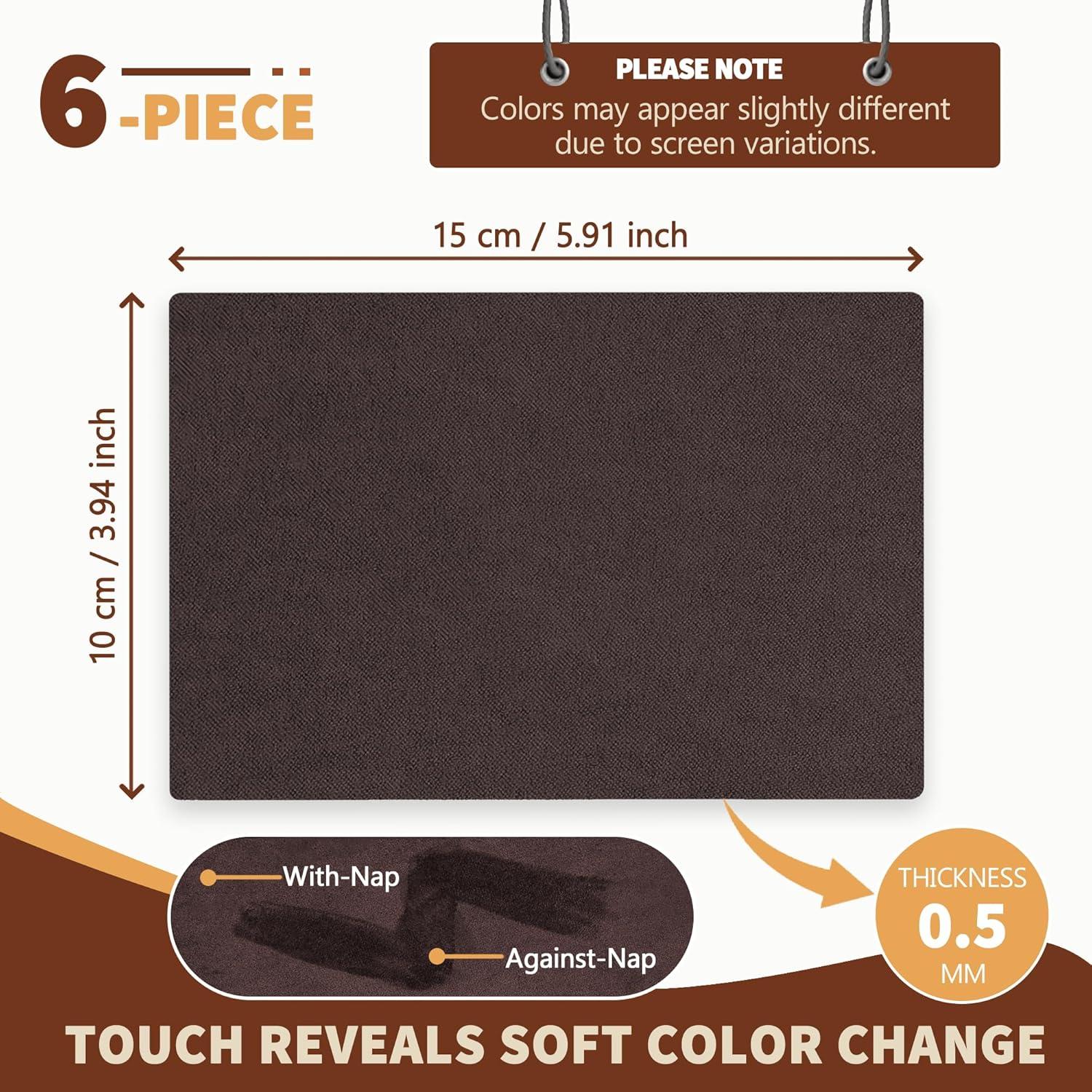 Parche de Reparación Autoadhesivo RYANER 10x15 cm Marrón Oscuro