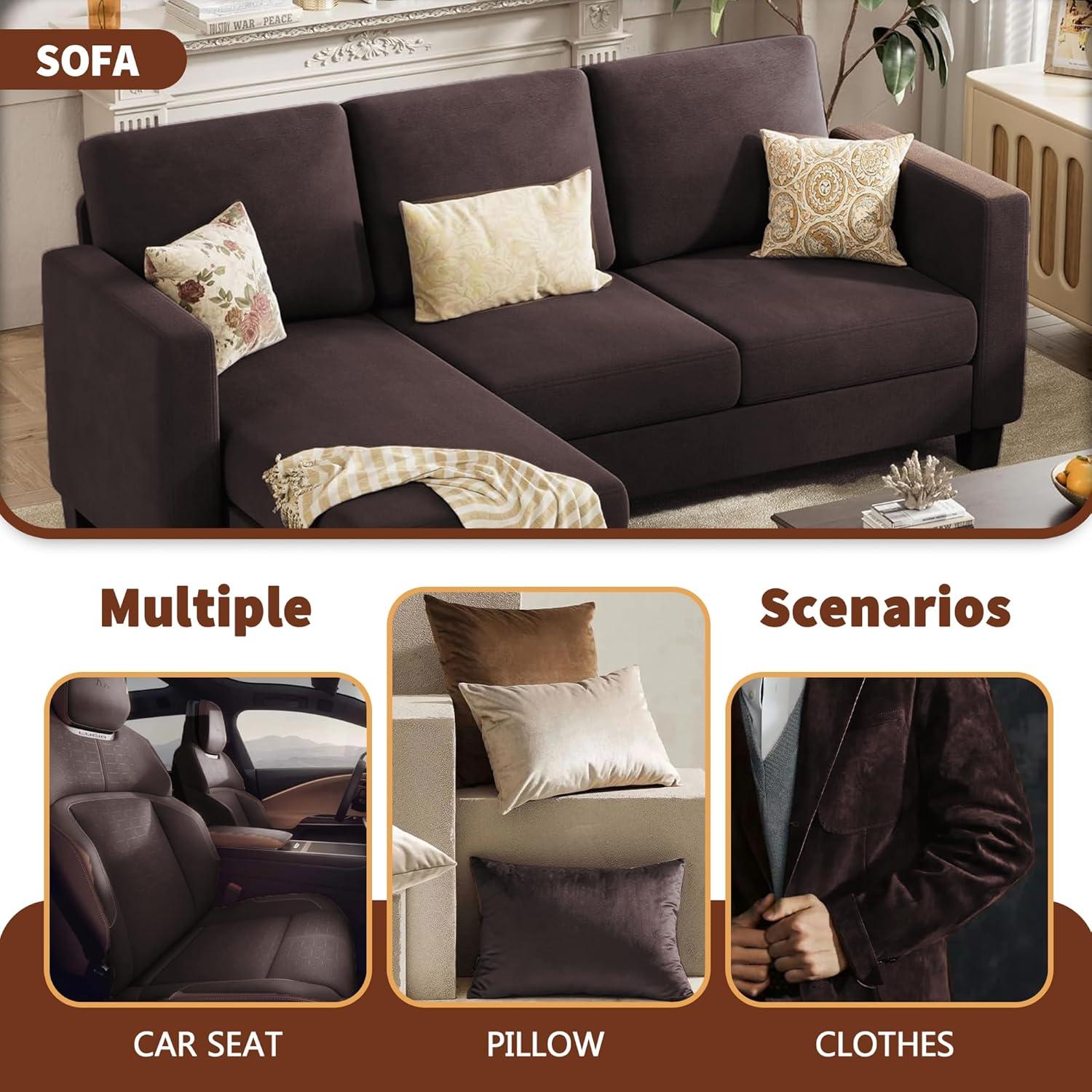 Parche de Reparación Autoadhesivo RYANER 10x15 cm Marrón Oscuro