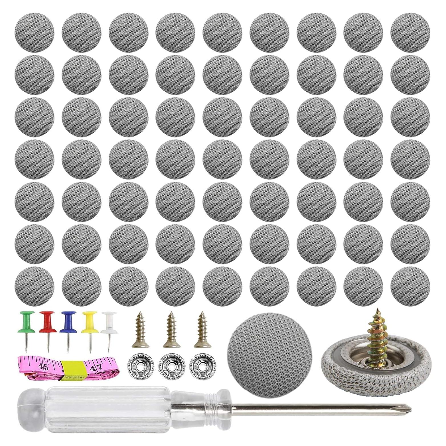 Kit de Reparación de Techo de Coche GOOSLA 65 Pcs Gris