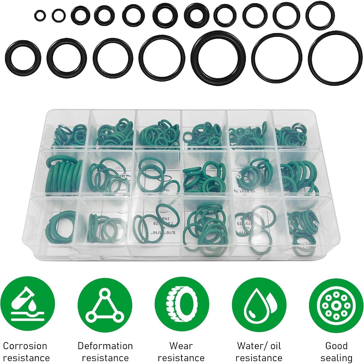 Kit de O-Ring 270 PCS Yourkar para Aire Acondicionado Autos
