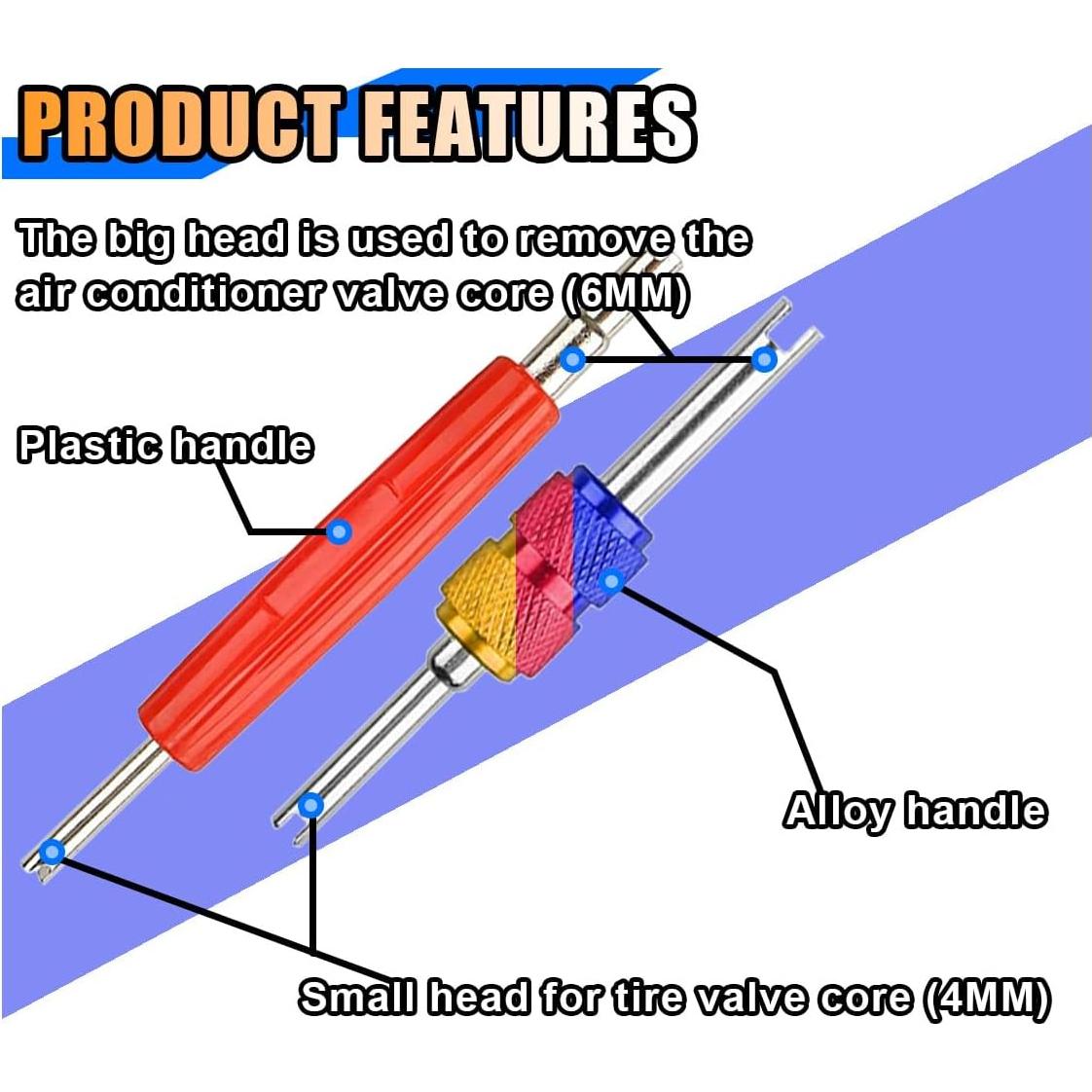 Kit de Herramientas de Extracción de Núcleo de Válvula SMILFUY