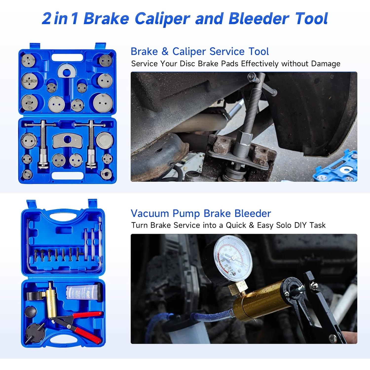 Kit de Herramientas de Freno Orion Motor Tech 2 en 1 - 18 Adaptadores