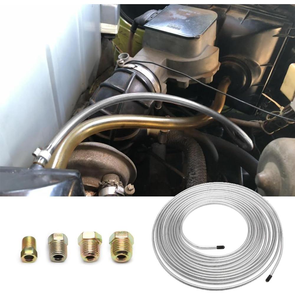 Kit de línea de freno IHOTDER 7.6m cobre zinc 16 accesorios