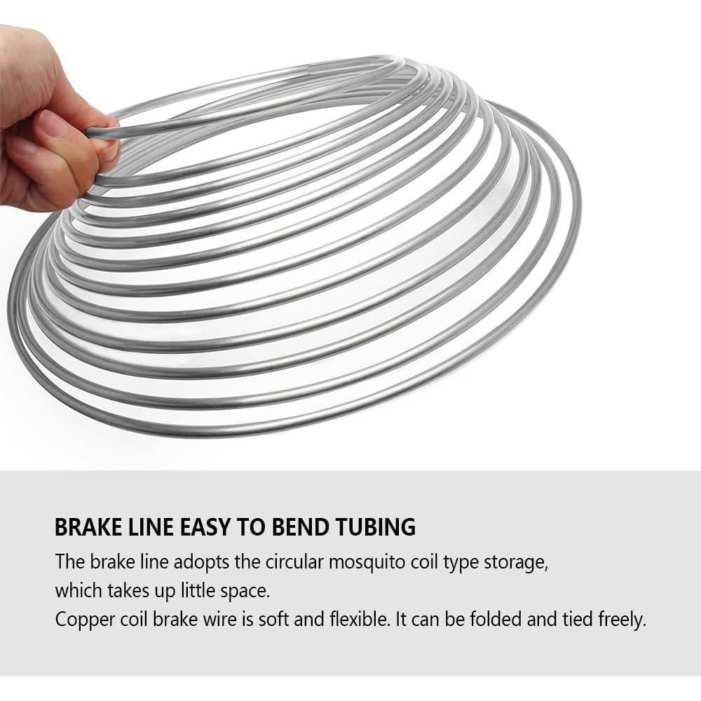 Kit de línea de freno IHOTDER 7.6m cobre zinc 16 accesorios