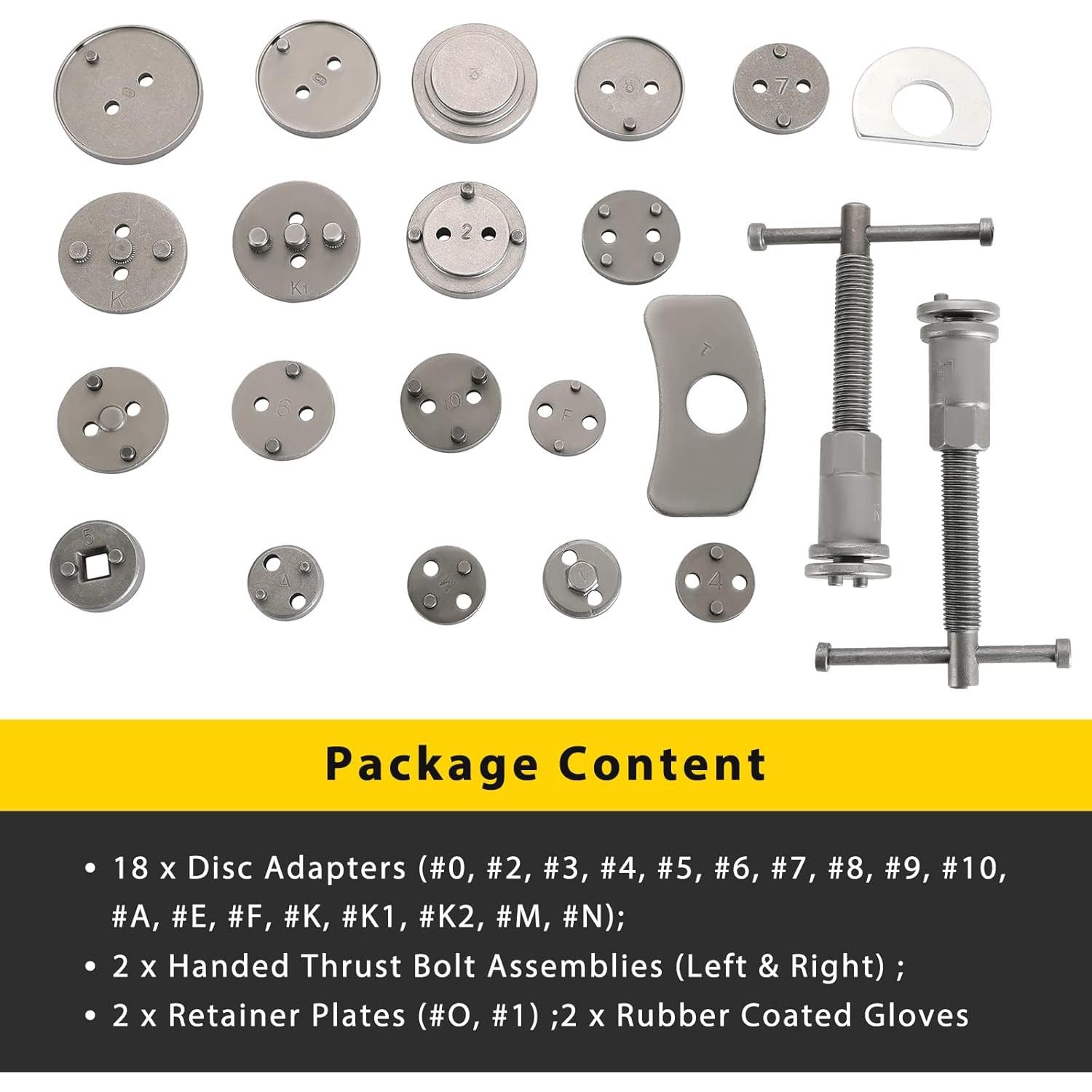 Juego de Herramientas de Compresión de Freno de Disco Acymner 24 Piezas