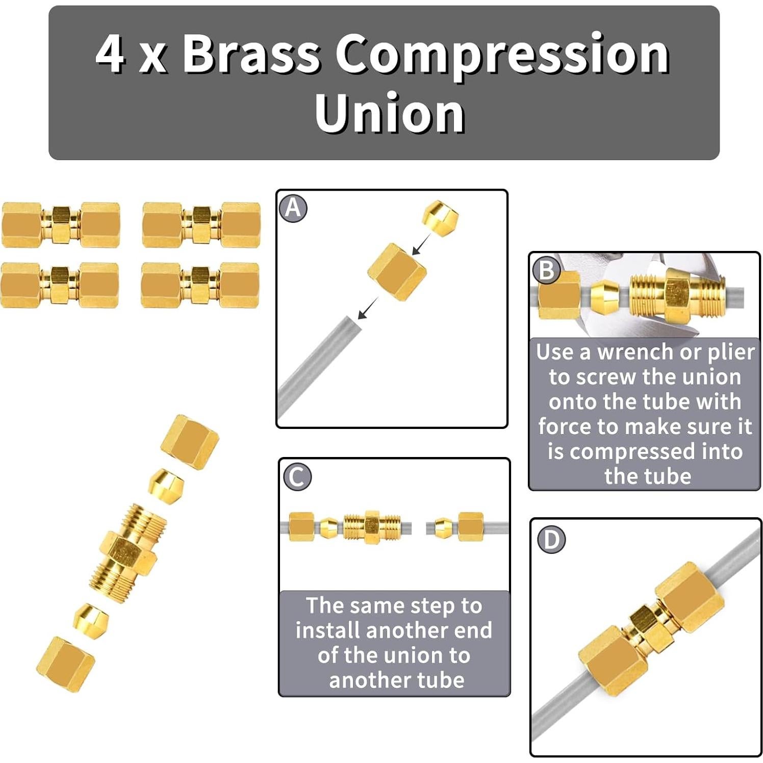 Kit de Reparación de Línea de Freno MuRealy 3/16" Acero Inoxidable