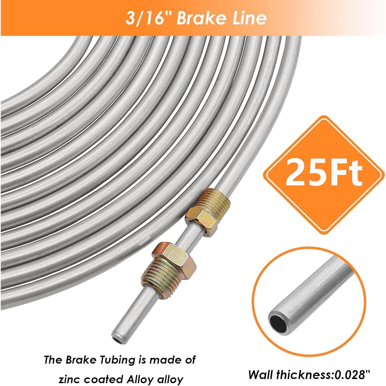 Kit de Línea de Freno 7.62m Eoppen 3/16" con Herramientas