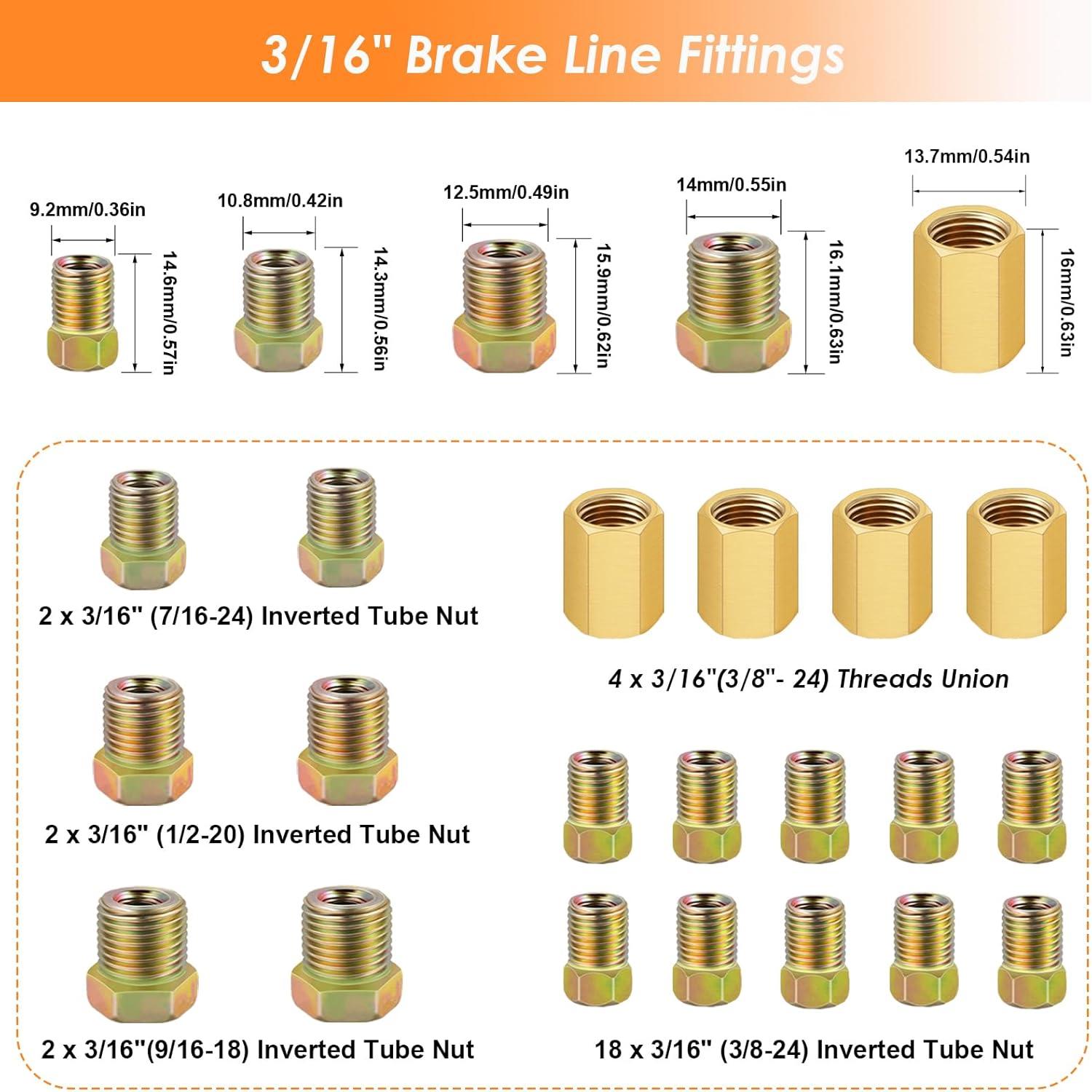 Kit de Línea de Freno 7.62m Eoppen 3/16" con Herramientas