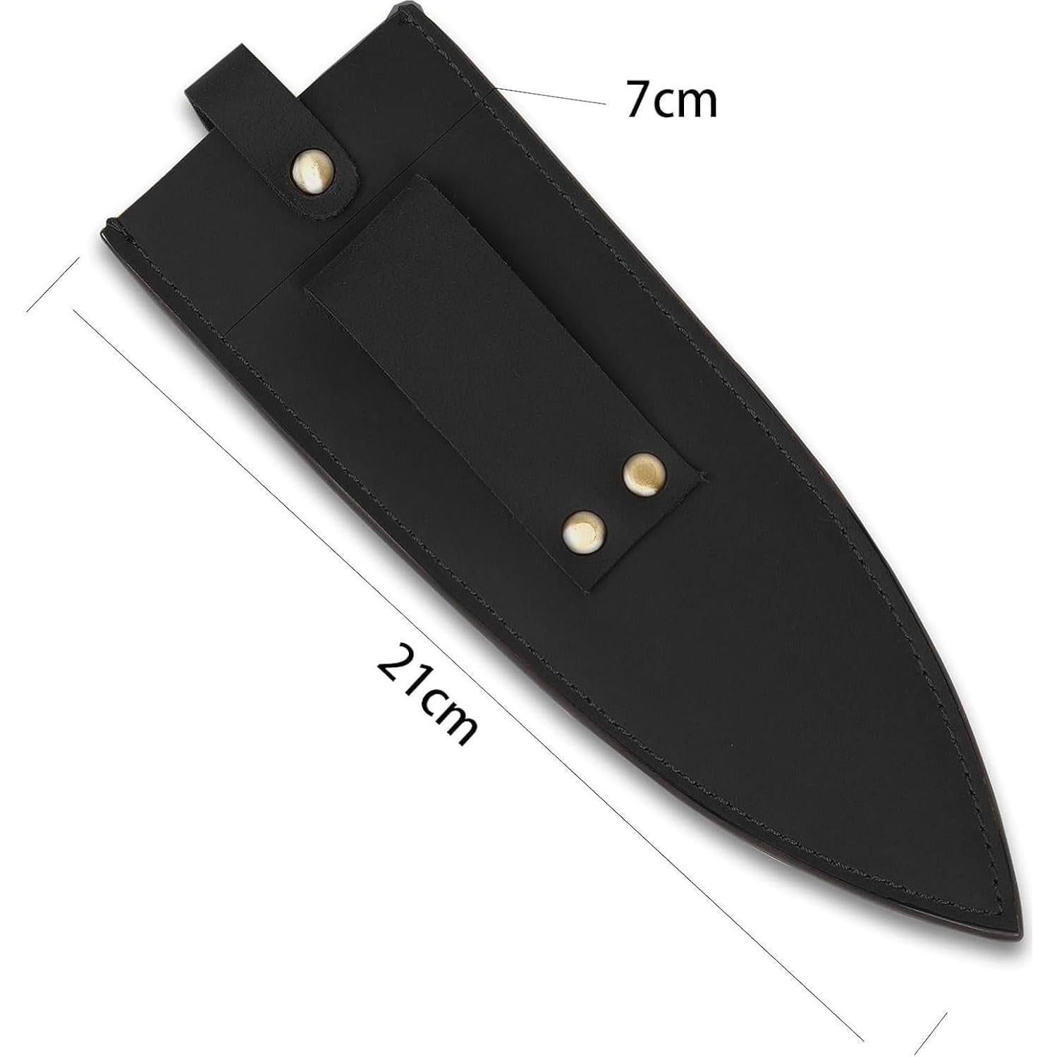 Funda de cuchillo de cuero Qchengsan 20.8x5.6cm para chef
