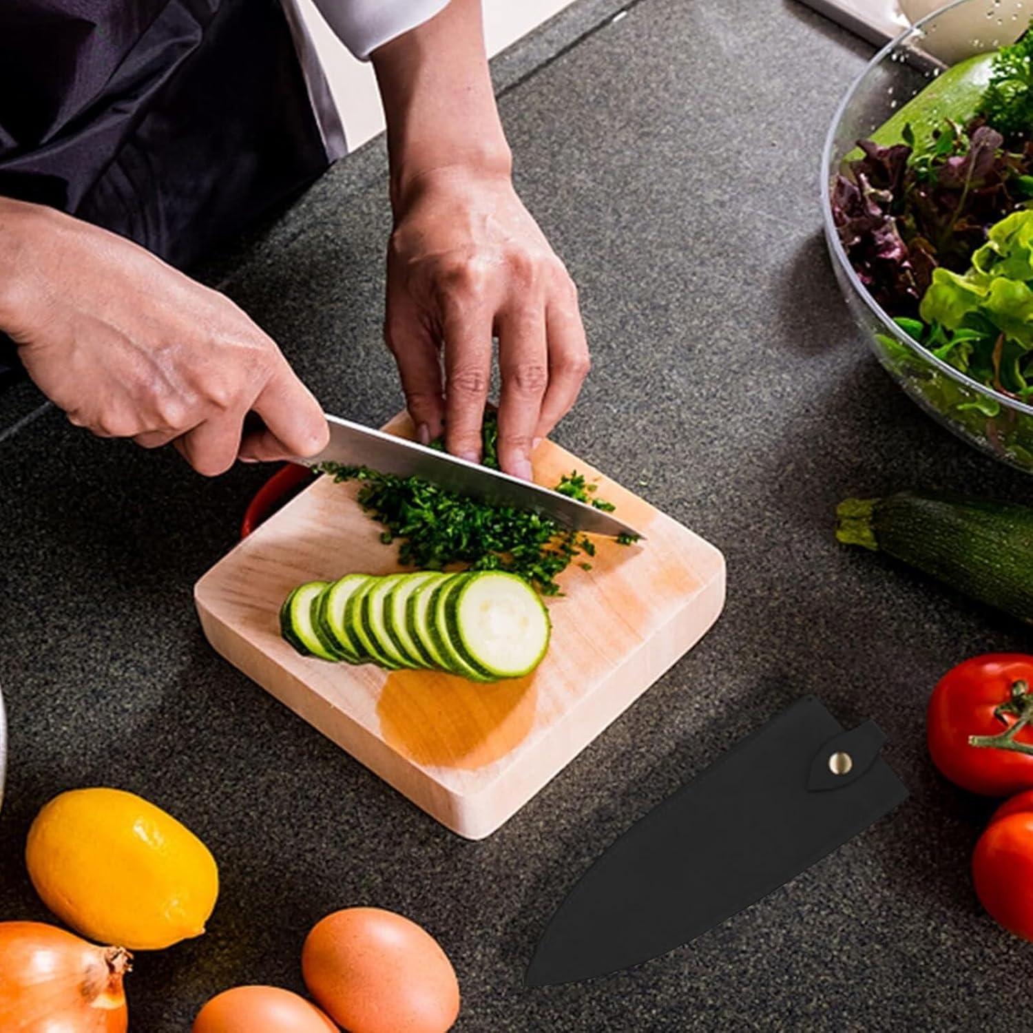 Funda de cuchillo de cuero Qchengsan 20.8x5.6cm para chef