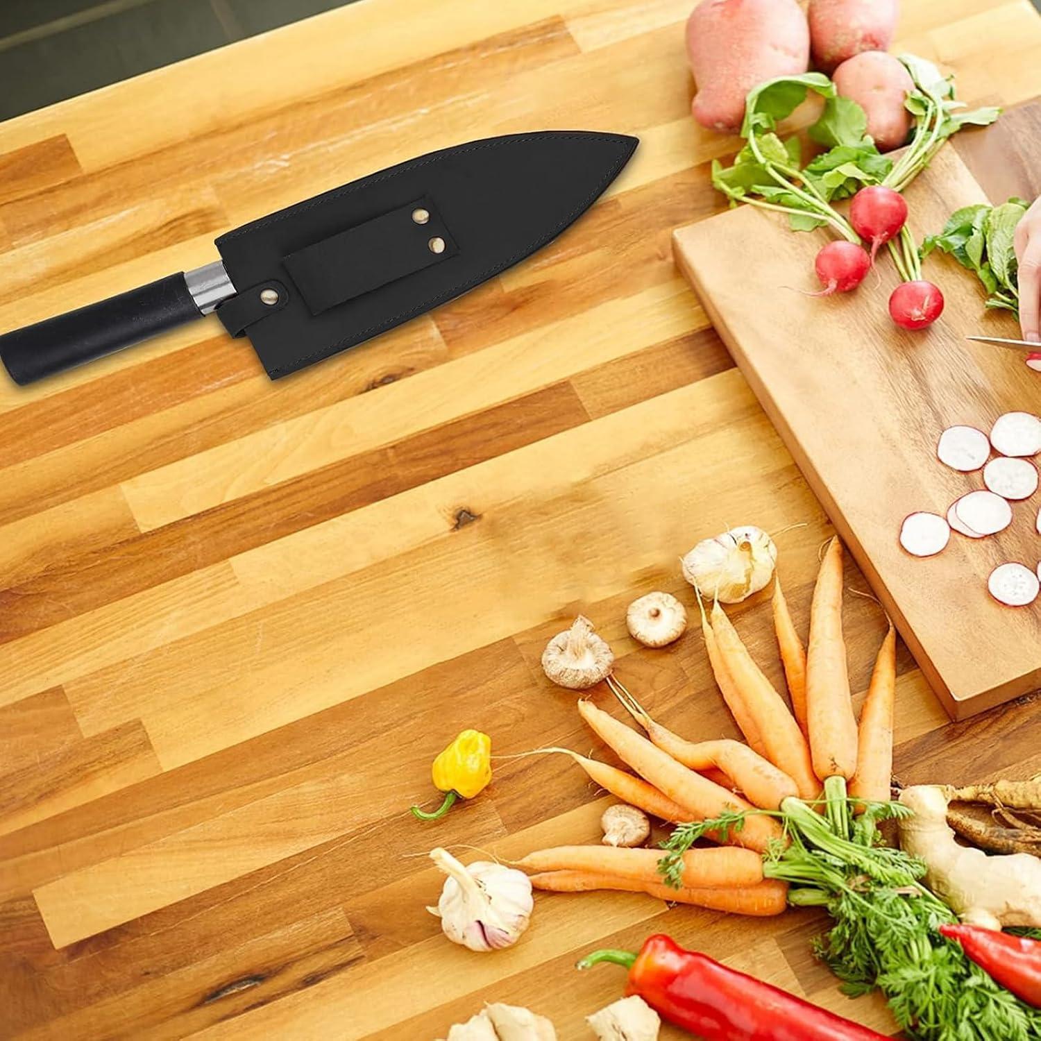 Funda de cuchillo de cuero Qchengsan 20.8x5.6cm para chef