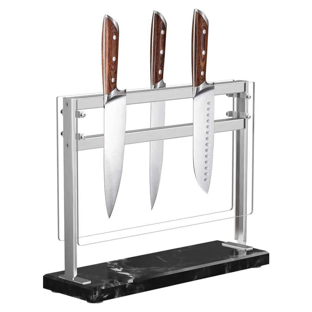 Soporte Magnético para Cuchillos YIIYIIN con Base de Mármol