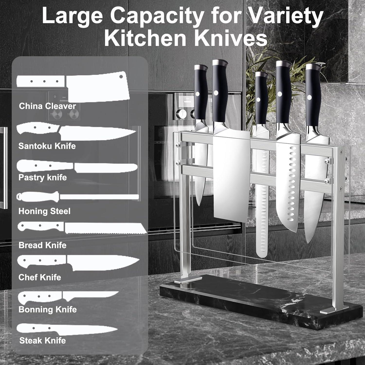 Soporte Magnético para Cuchillos YIIYIIN con Base de Mármol