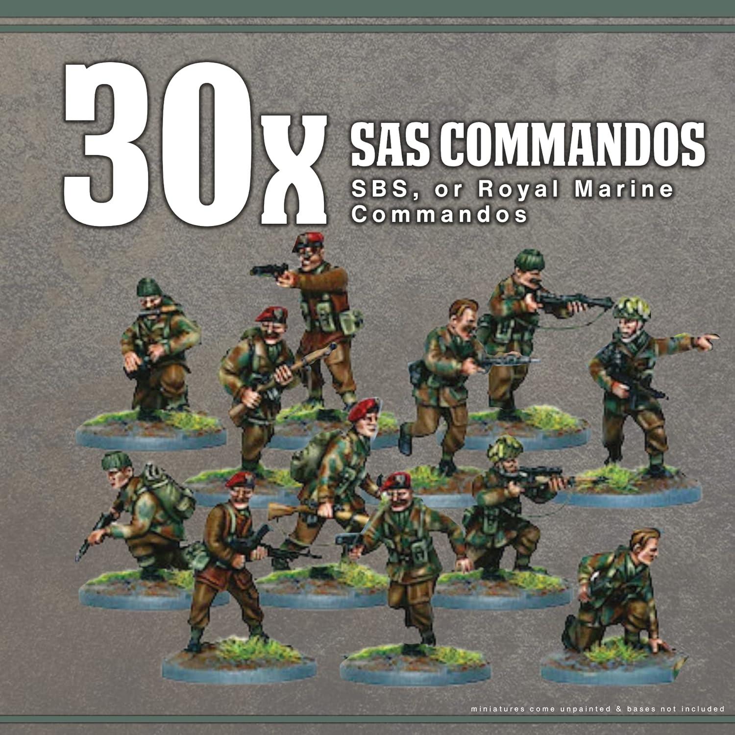 Wargames Atlantic SAS Commandos Británicos 30 Figuras 28mm