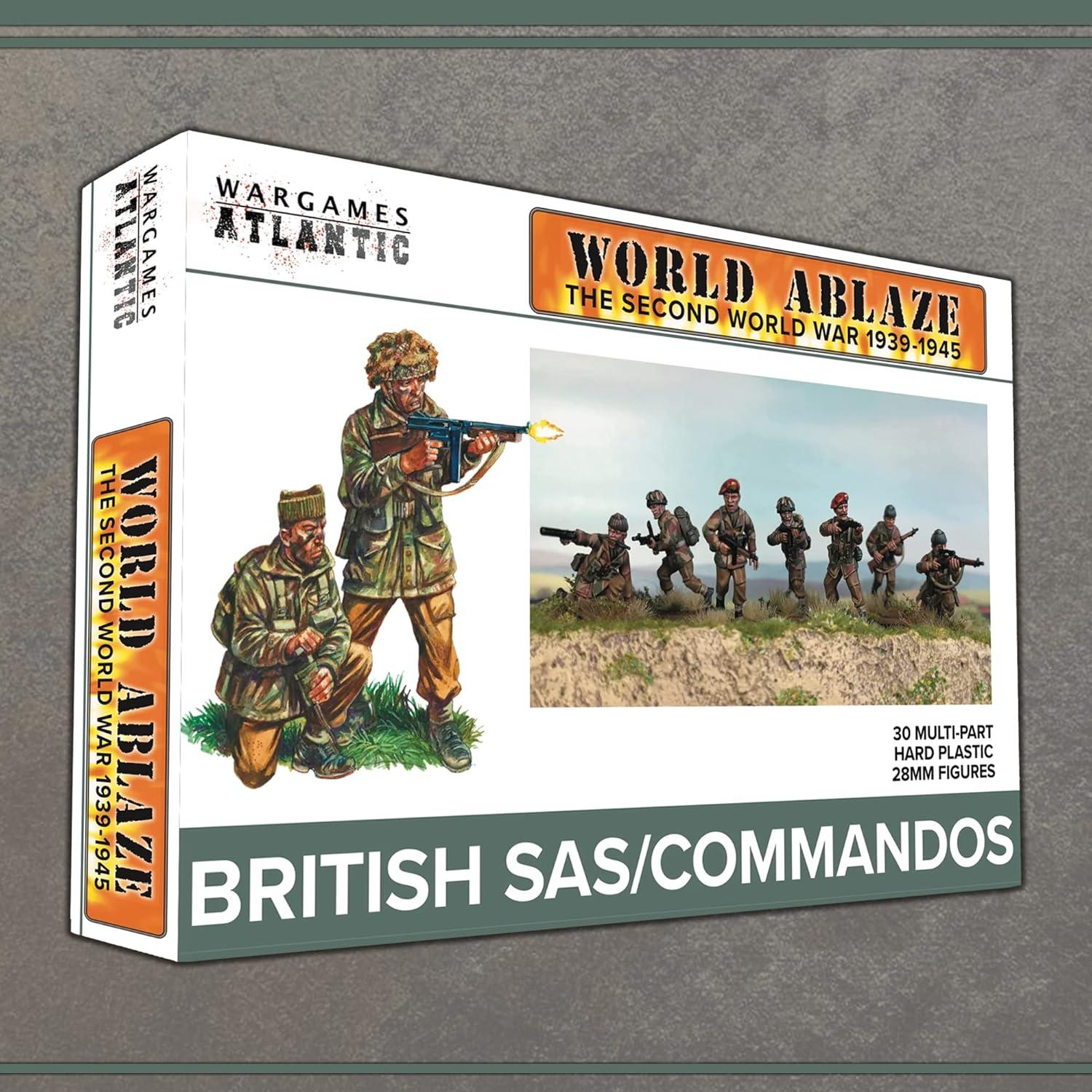 Wargames Atlantic SAS Commandos Británicos 30 Figuras 28mm