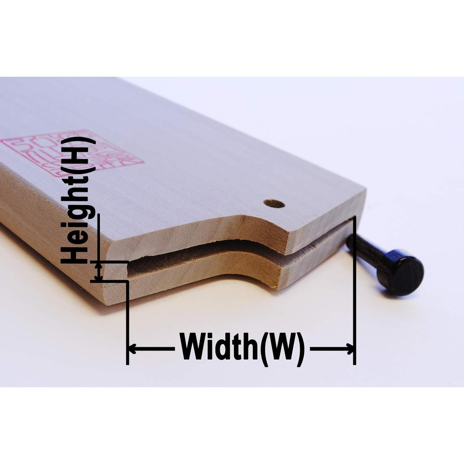 Cubierta Saya de Madera de Magnolia Yoshihiro para Cuchillo Santoku 180mm