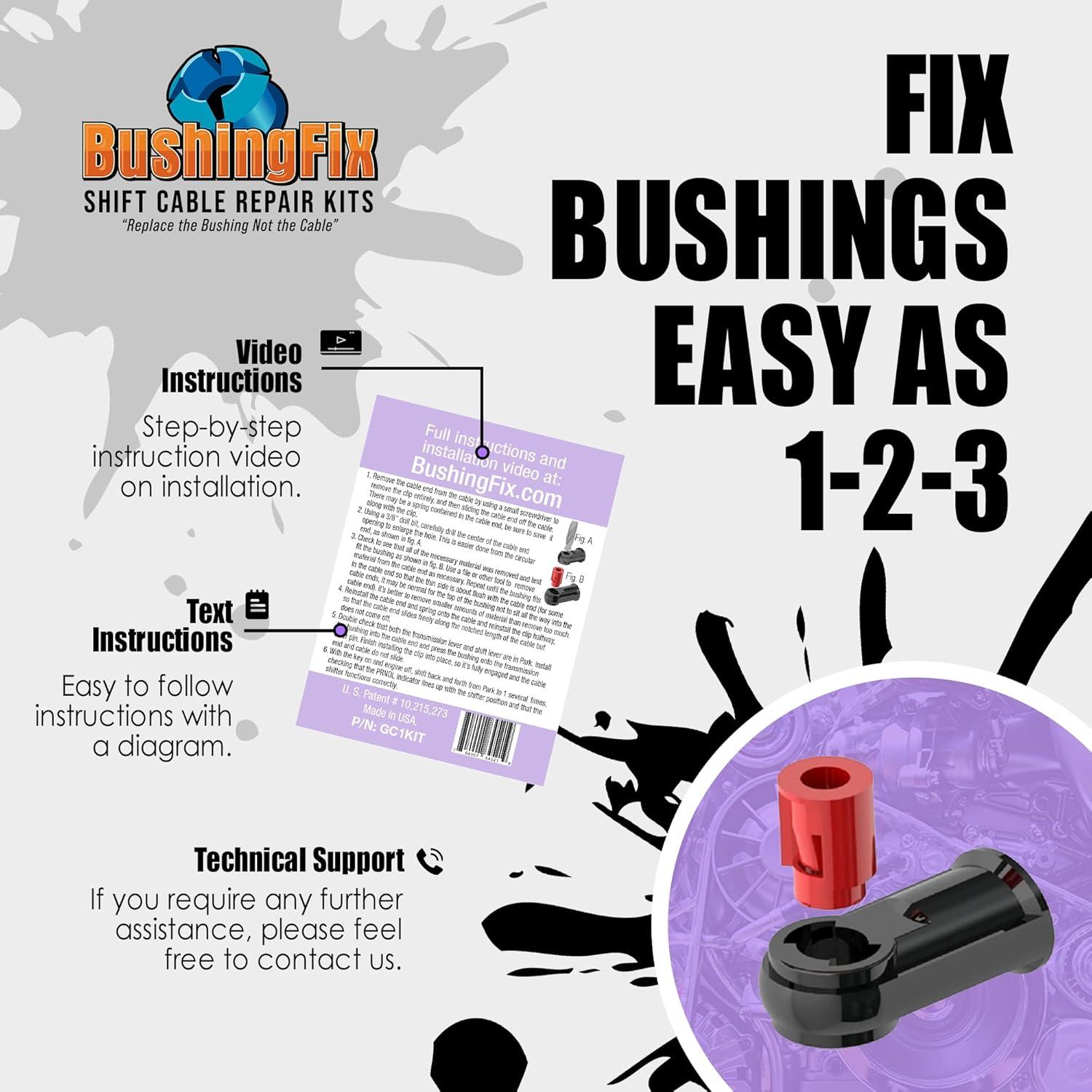 Kit de Reparación Bujes Cable Cambio BushingFix GC1KIT