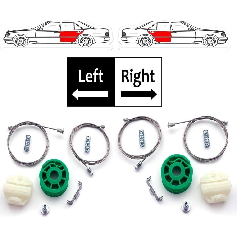Kit de Reparación Regulador de Ventana VIP KROM W124 Izquierda/Derecha