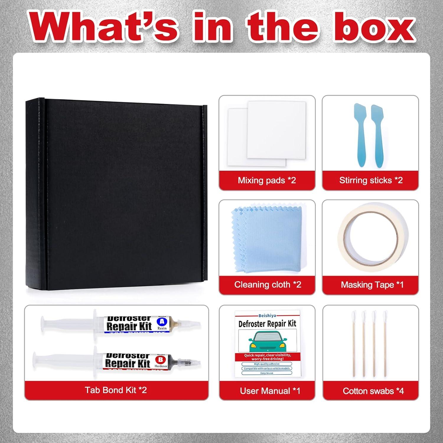 Kit de Reparación de Adhesión de Pestañas del Desempañador Beishiya