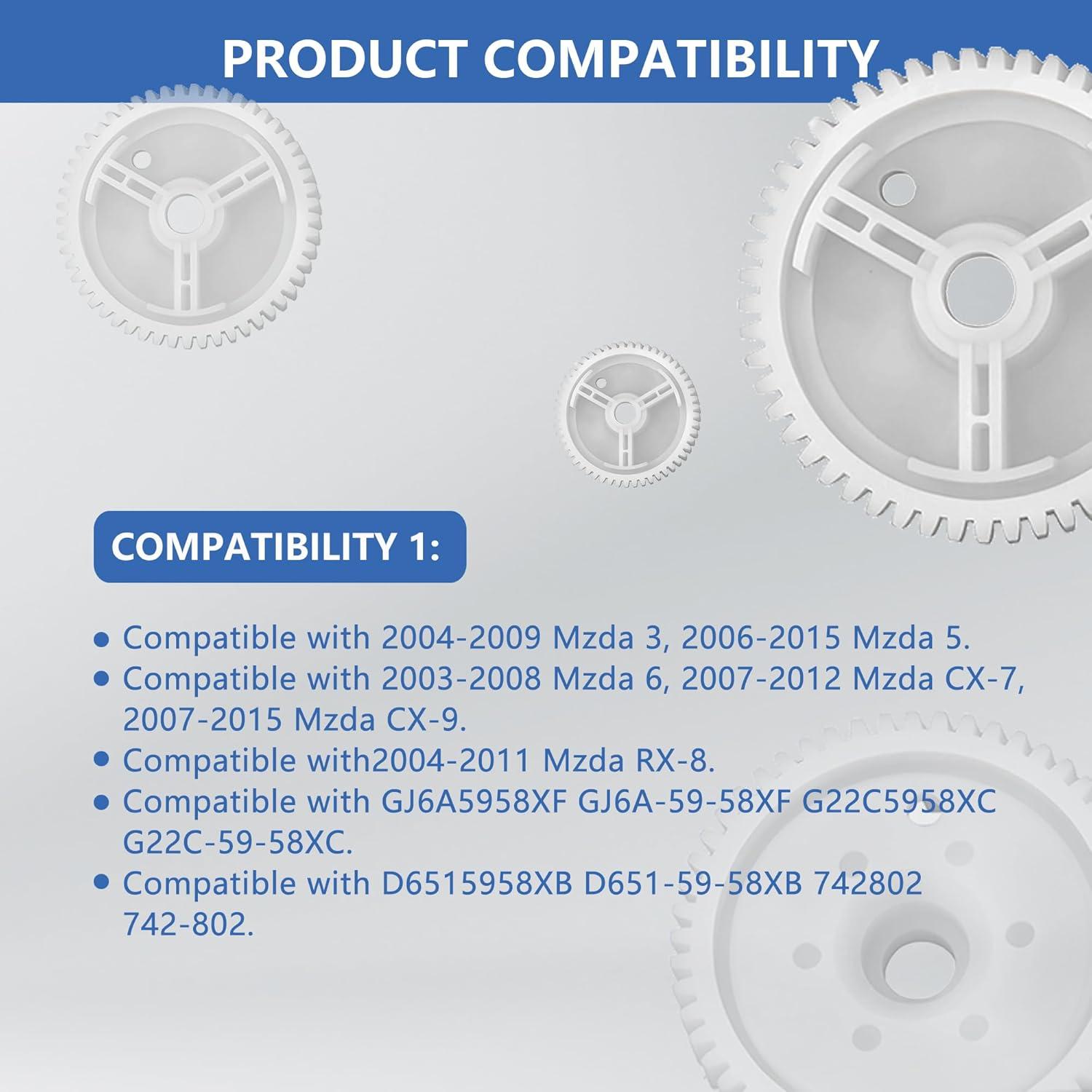 Kit de reparación de engranaje motor ventana eléctrica Mazda