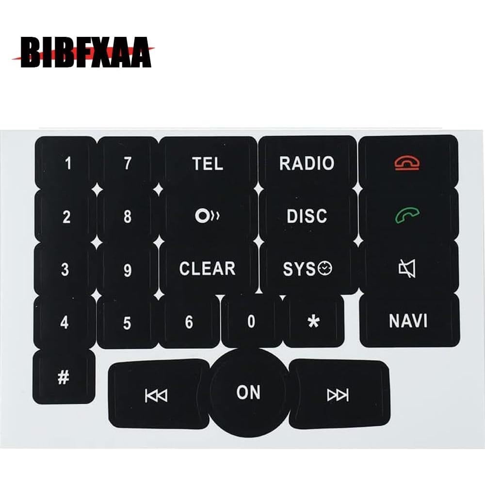 Kit Adhesivos Reparación Botones Mercedes Benz BIBAA Negro