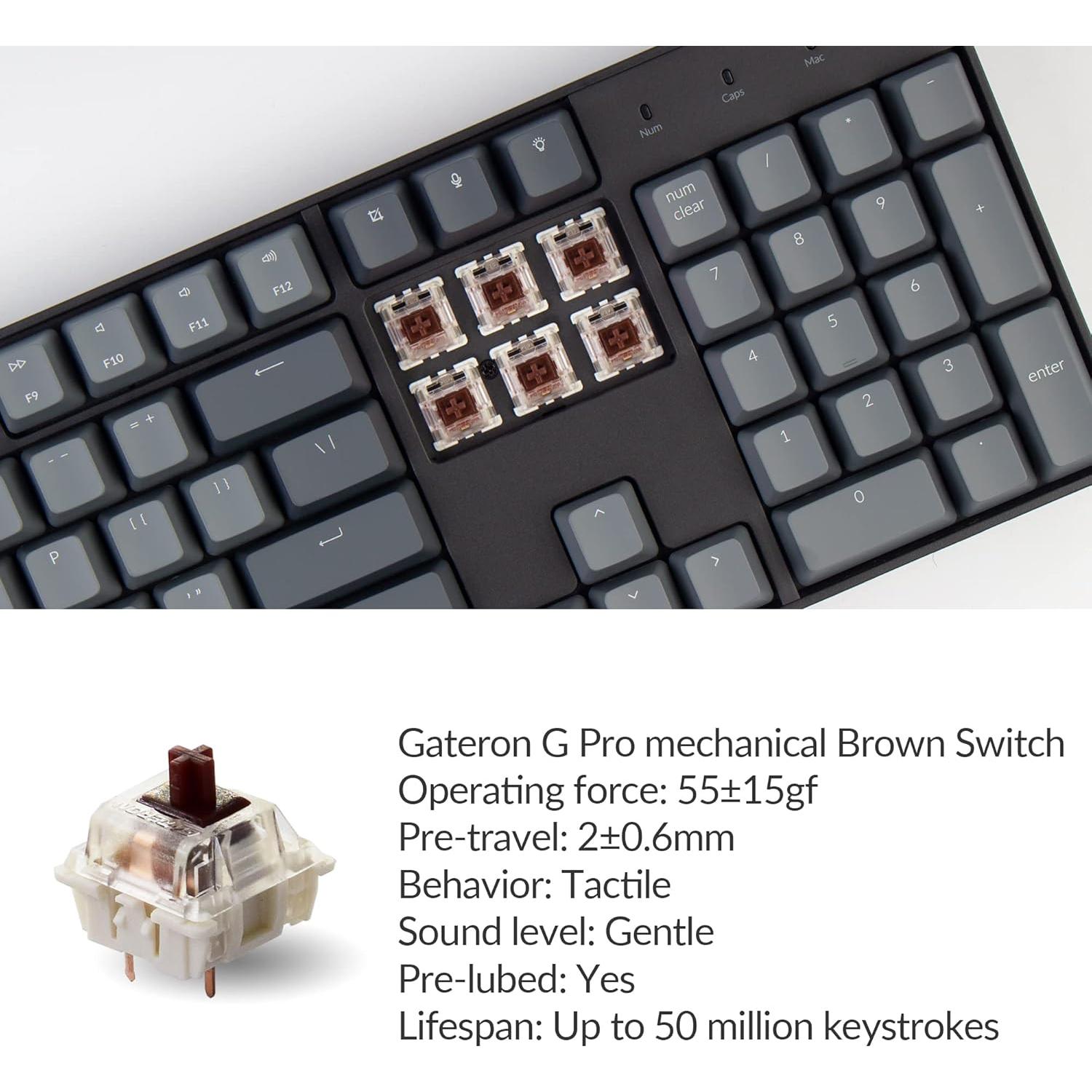 Teclado Mecánico Inalámbrico Keychron K10 104 Teclas Mac/Windows