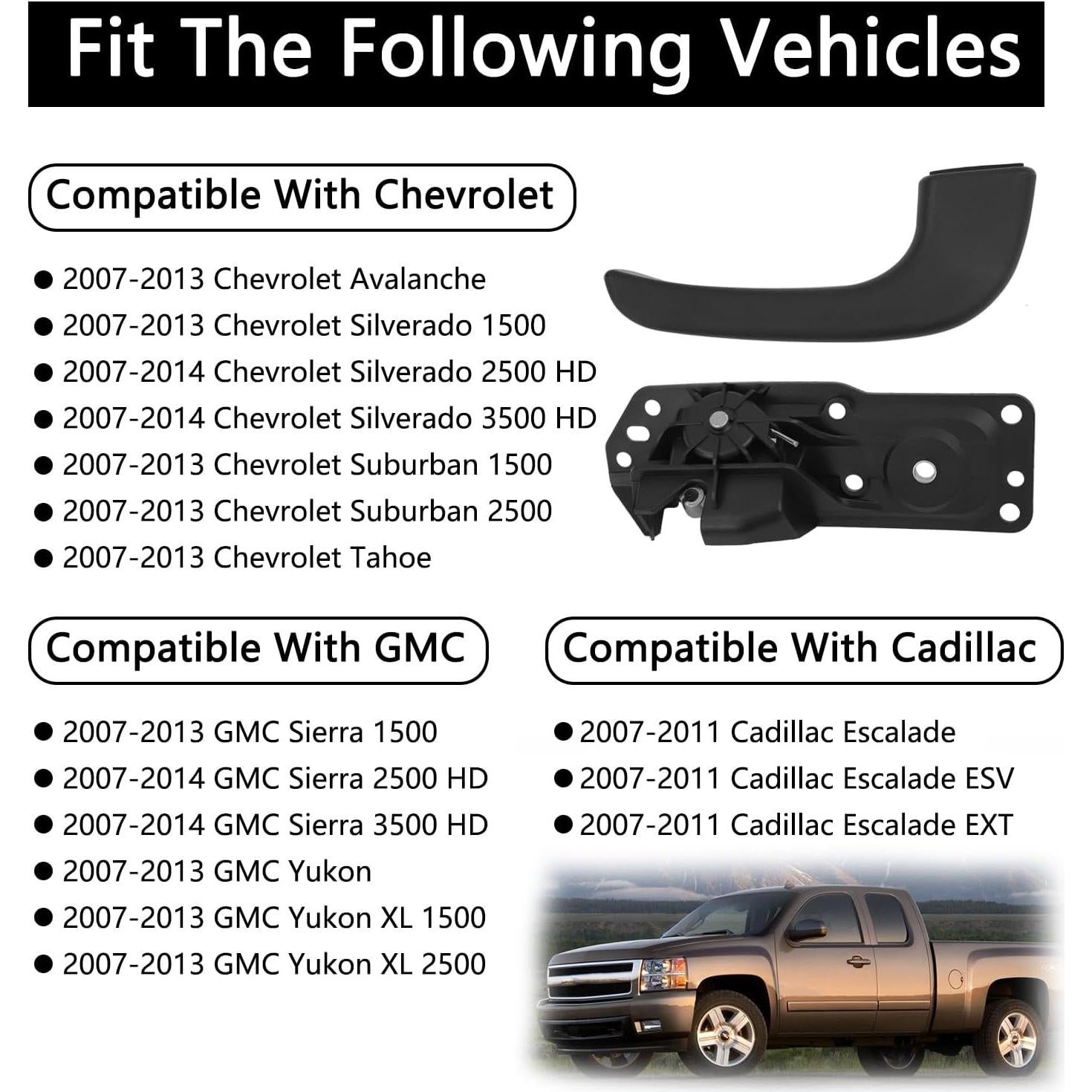 Manija de Puerta Izquierda VKVXCLON para Silverado 2007-2014