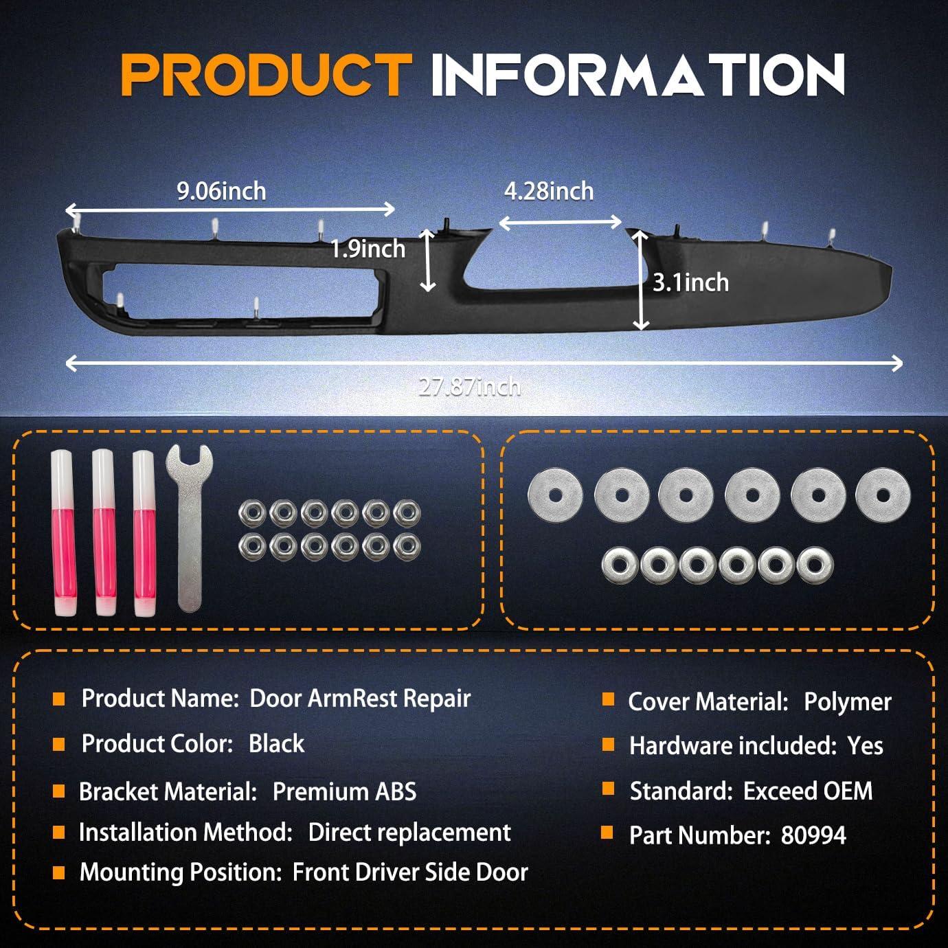 Kit Reparación Apoyabrazos Izquierdo YURLOCY Chevy/GMC 2010-2014