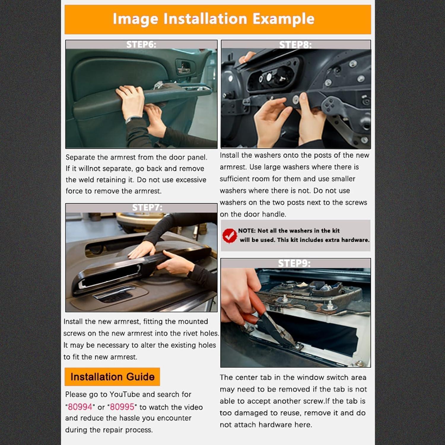 Kit Reparación Apoyabrazos Izquierdo YURLOCY Chevy/GMC 2010-2014