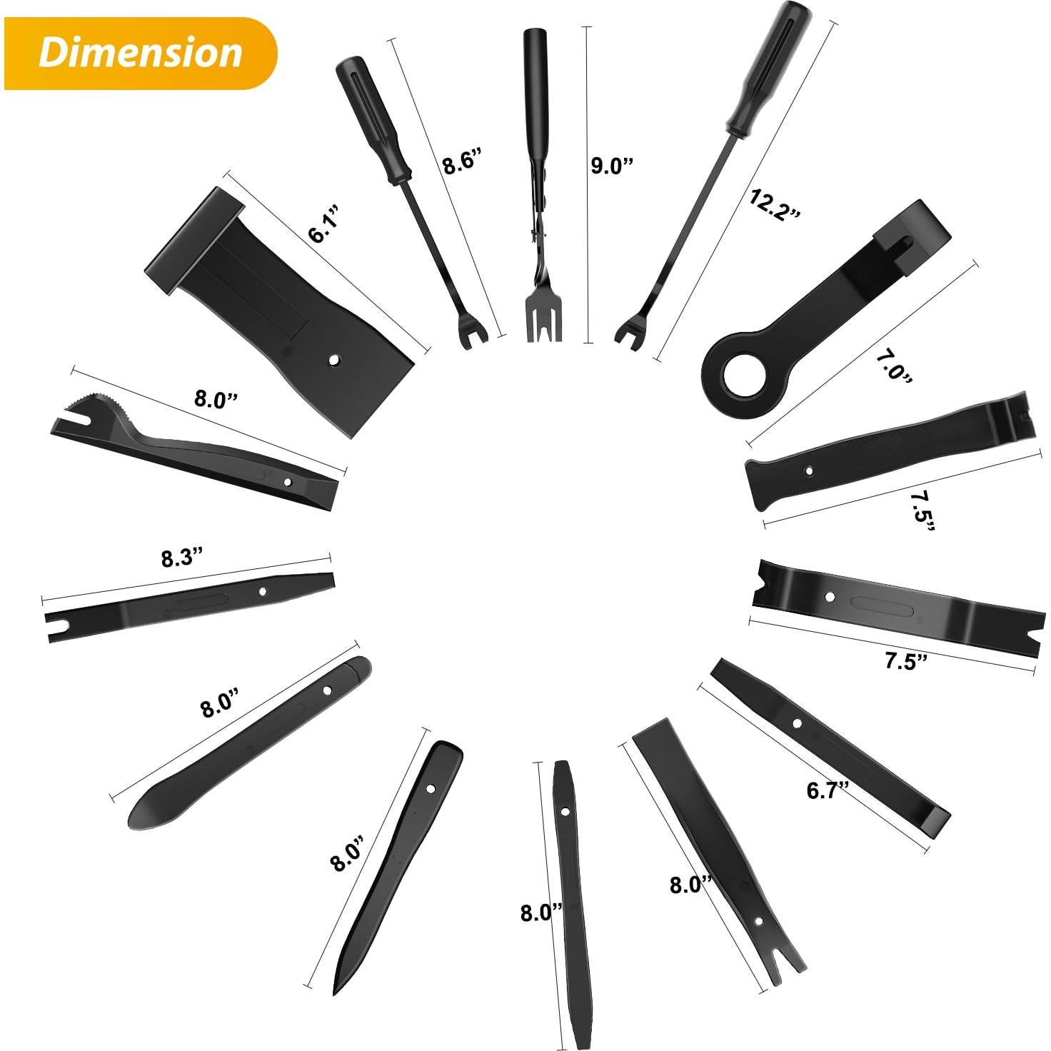 Kit de Herramientas de Remoción de Molduras GOOACC 88Pcs