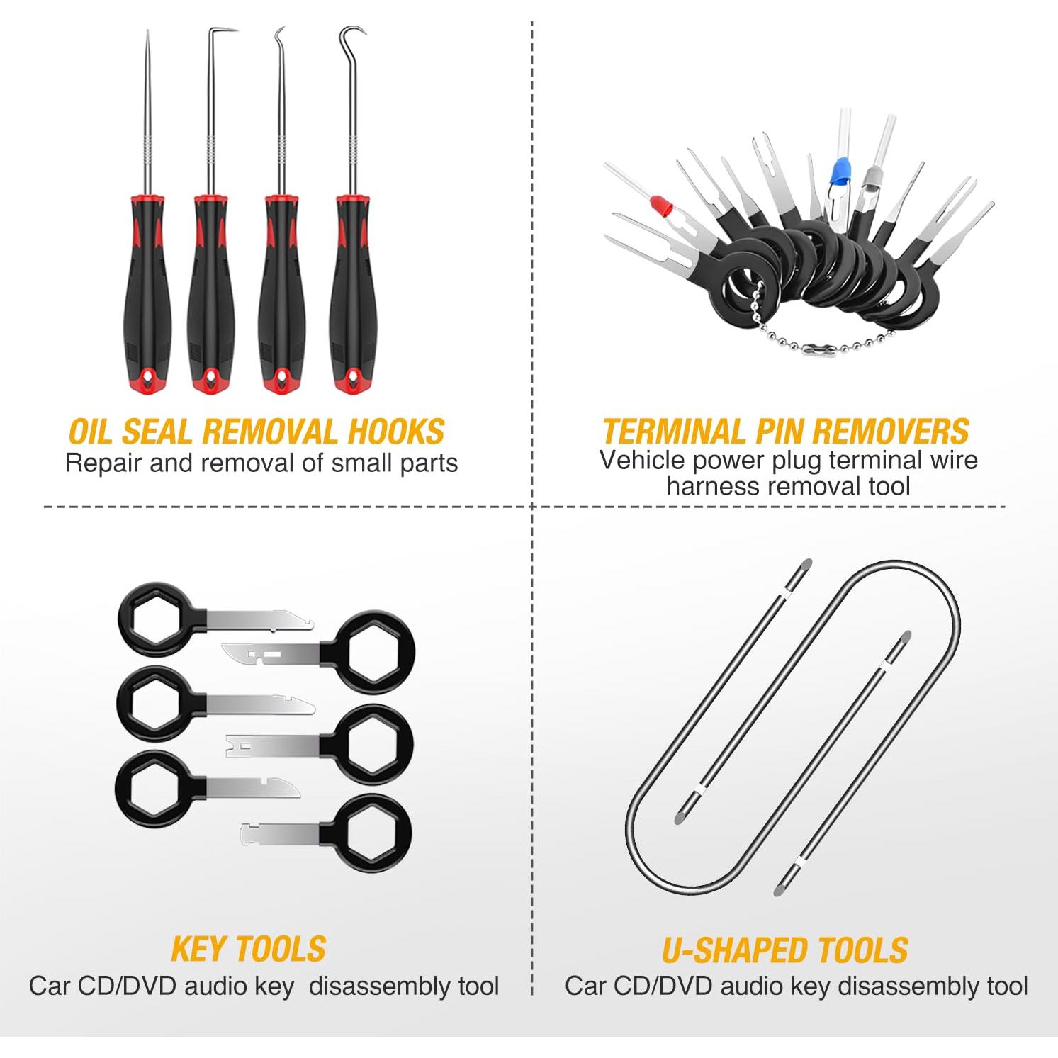 Kit de Herramientas de Remoción de Molduras GOOACC 88Pcs