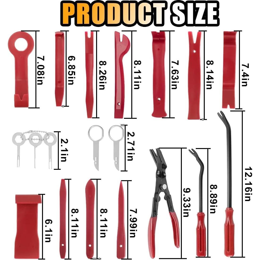 Kit de Herramientas de Eliminación de Molduras Auto GLSOWEE 19 Piezas