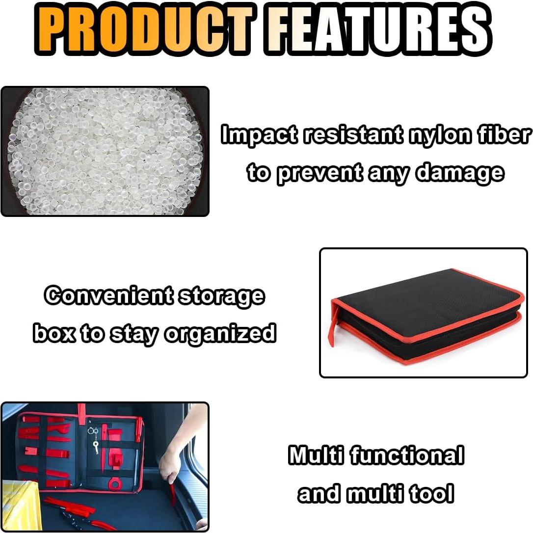 Kit de Herramientas de Eliminación de Molduras Auto GLSOWEE 19 Piezas