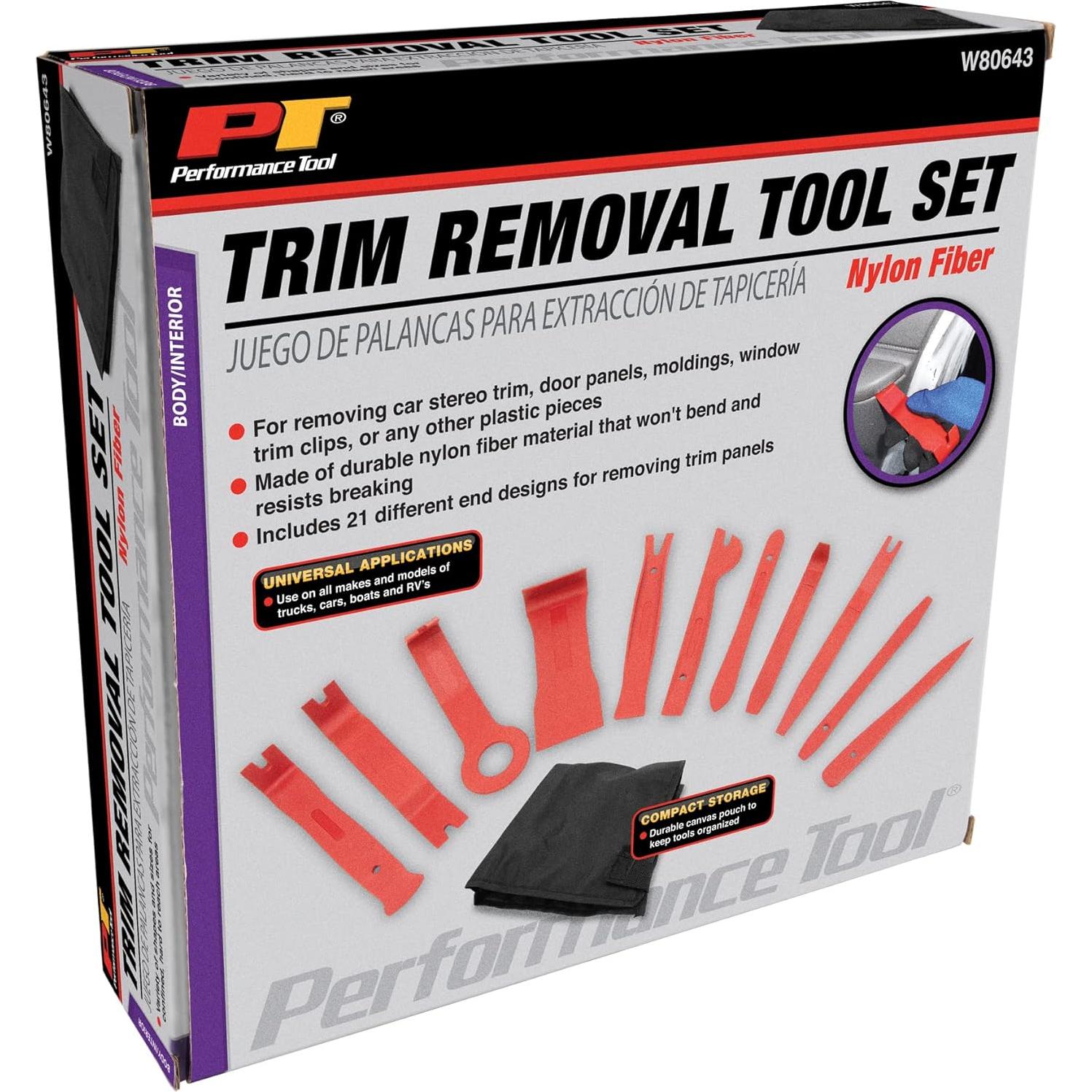 Juego de Herramientas de Extracción de Molduras Performance Tool W80643 - 11 Piezas