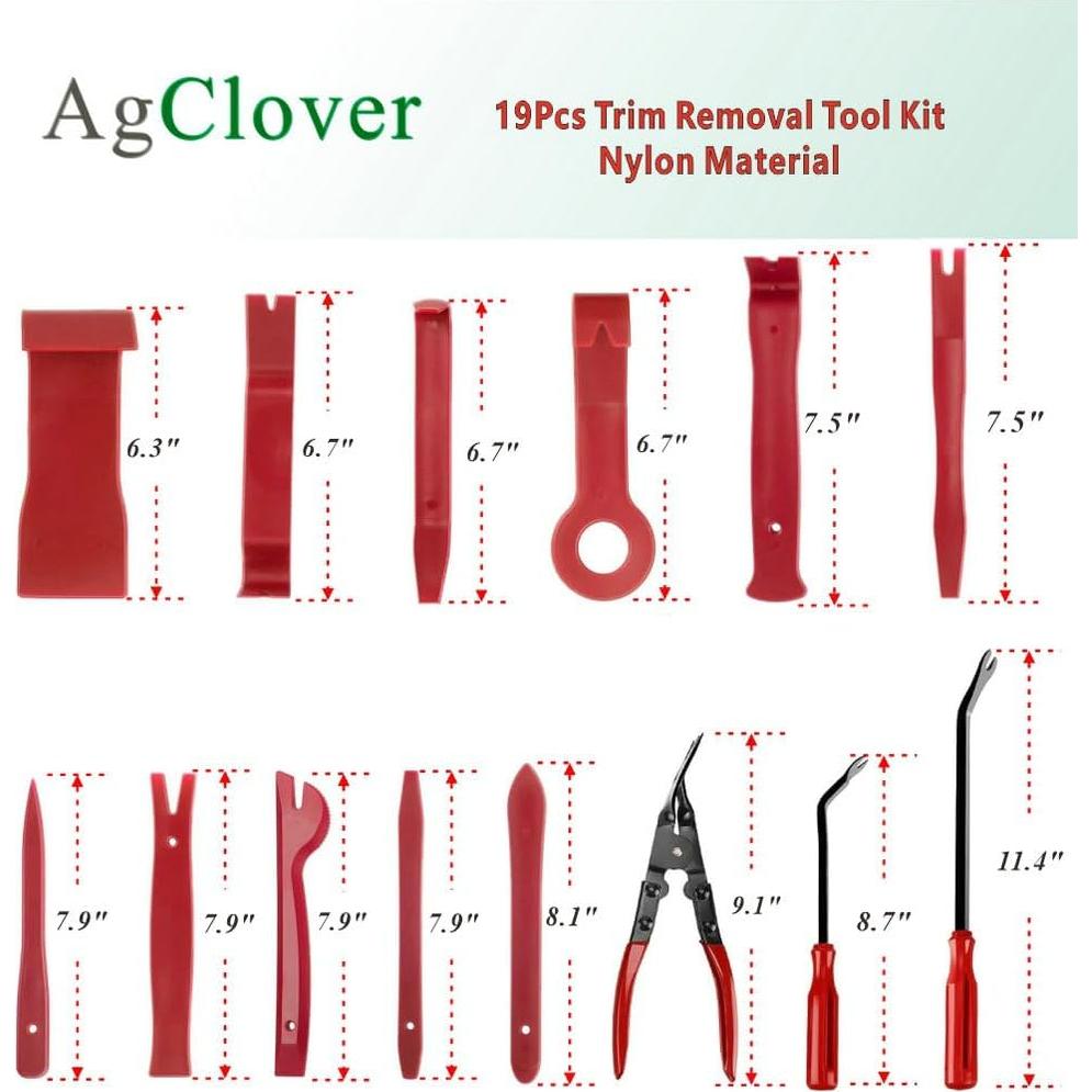 Juego de herramientas de extracción de molduras AgClover 19 piezas