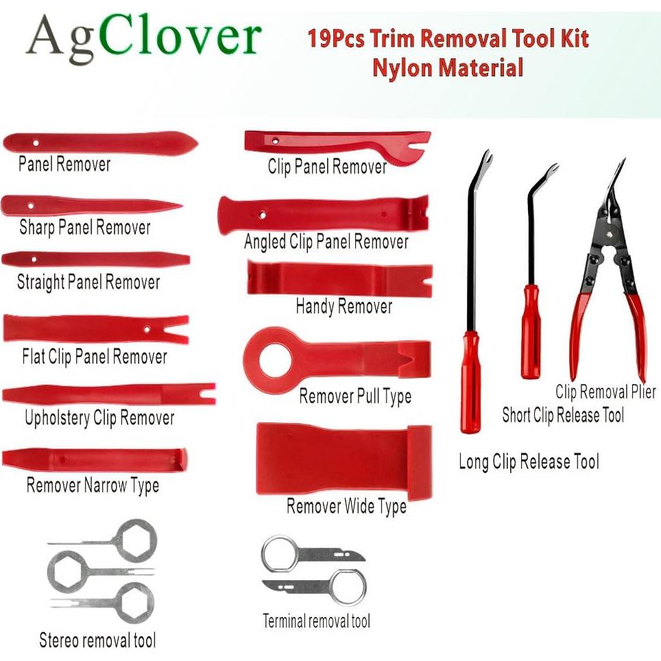 Juego de herramientas de extracción de molduras AgClover 19 piezas