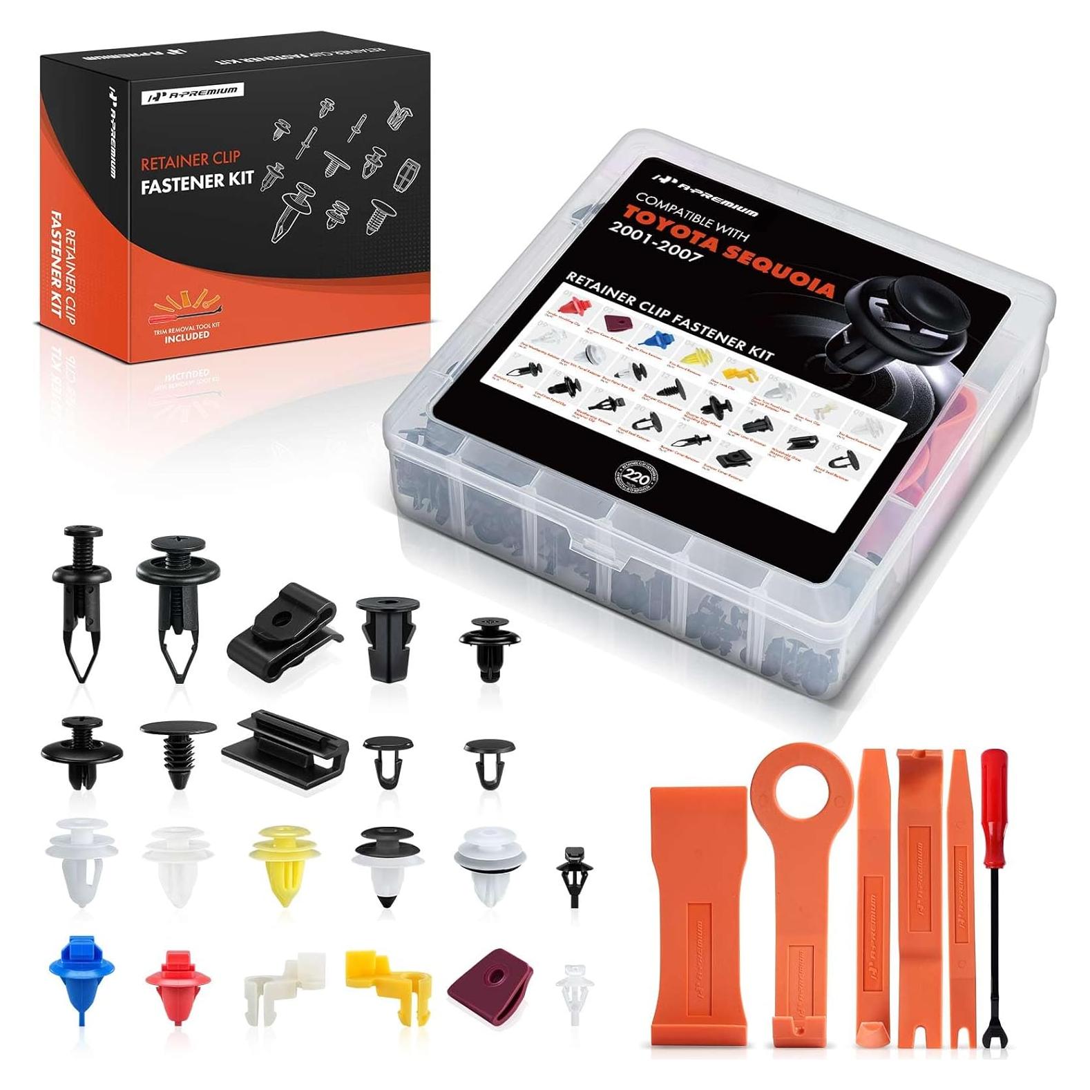 Kit de Clips de Retención A-Premium 220 Piezas para Toyota Sequoia 2001-2007