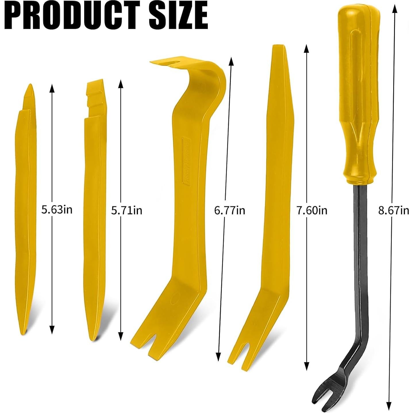 Kit de herramientas Wogomz para quitar molduras de auto 5 piezas