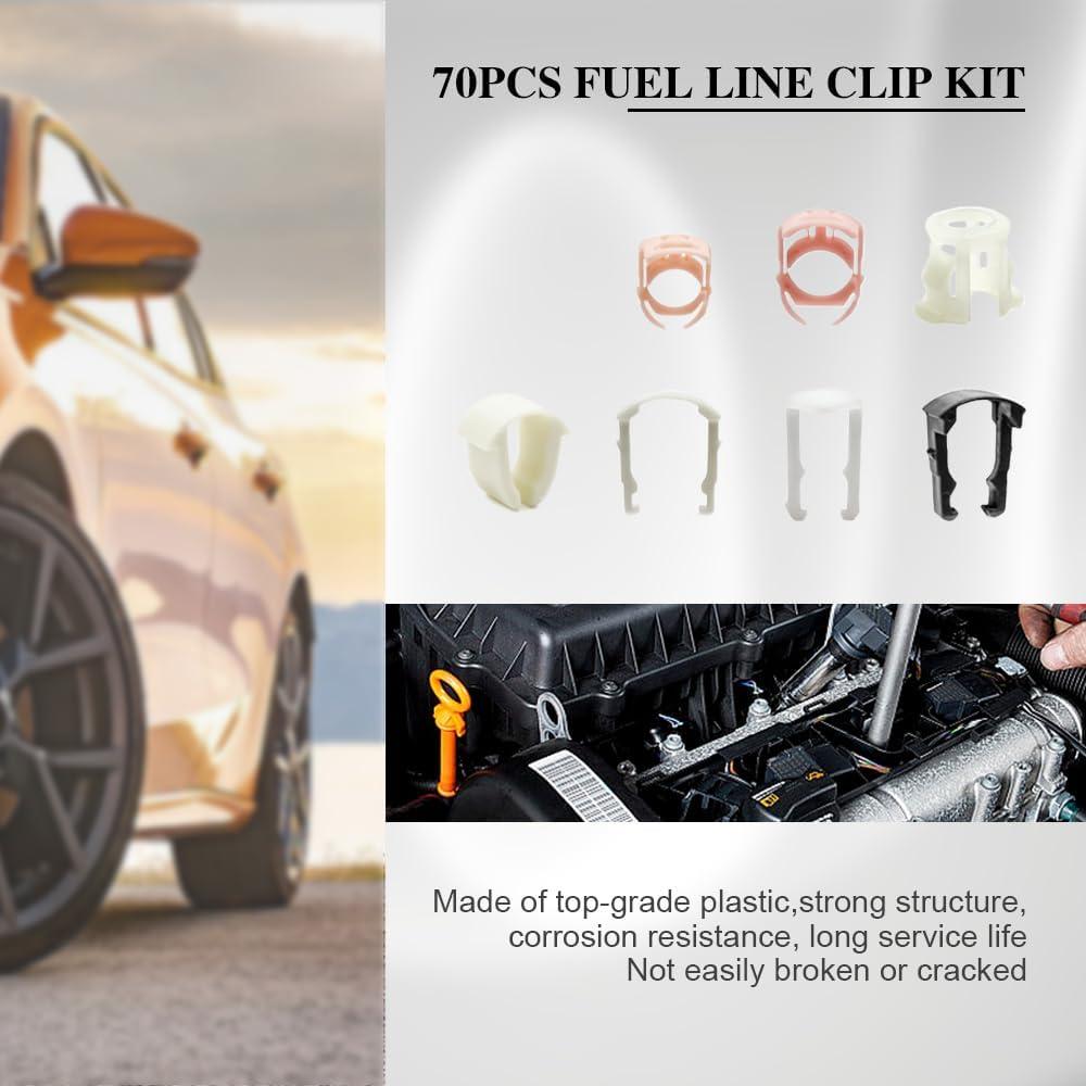 Kit 70 Clips de Línea de Combustible Lecctso 3/8" y 5/16"