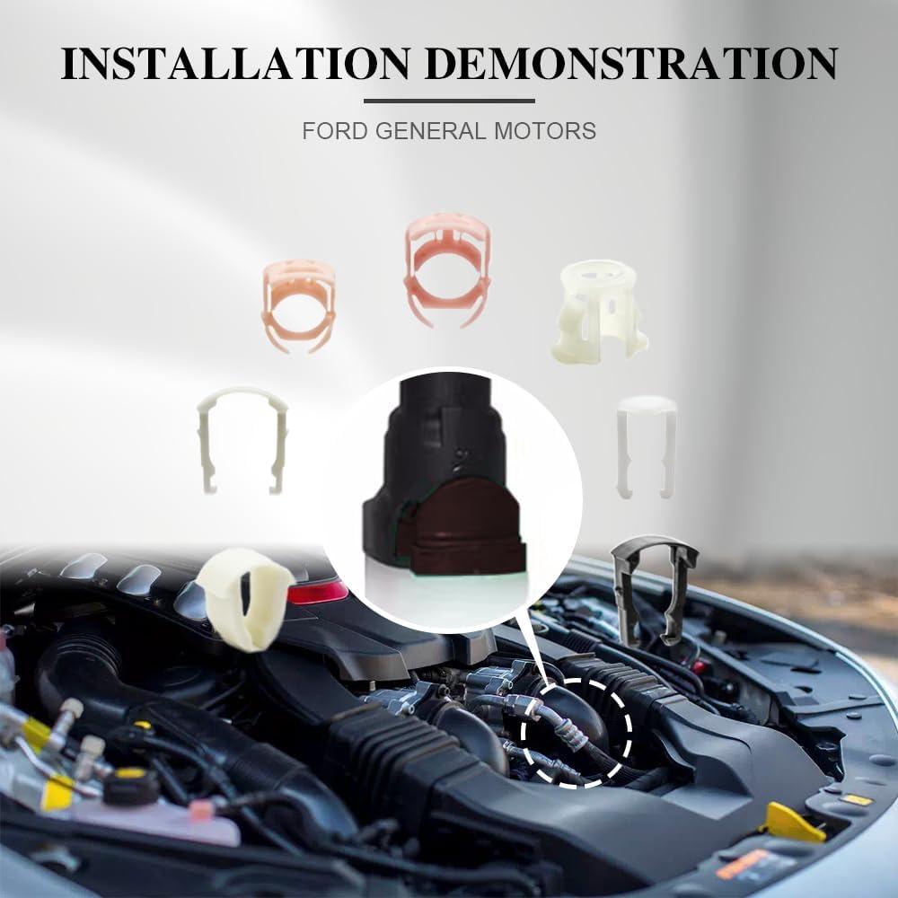 Kit 70 Clips de Línea de Combustible Lecctso 3/8" y 5/16"