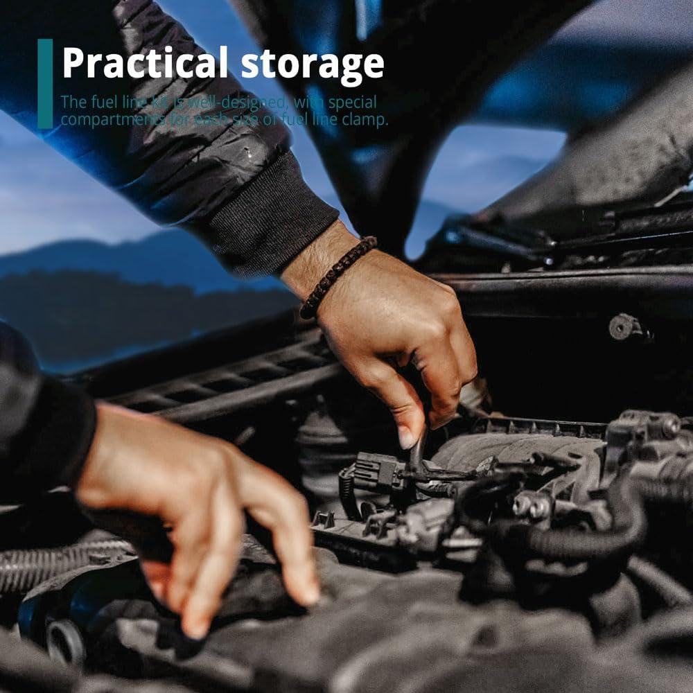 70 Clips de Línea de Combustible Tecledsn Nylon 7 Tamaños