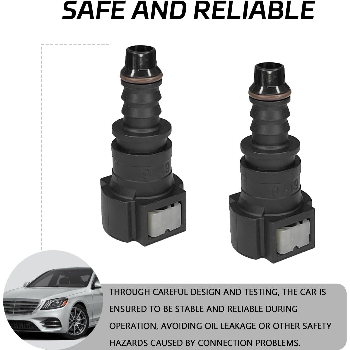 Conector Rápido de Combustible HHZL 2PCS Nylon 3/8" a 5/16"