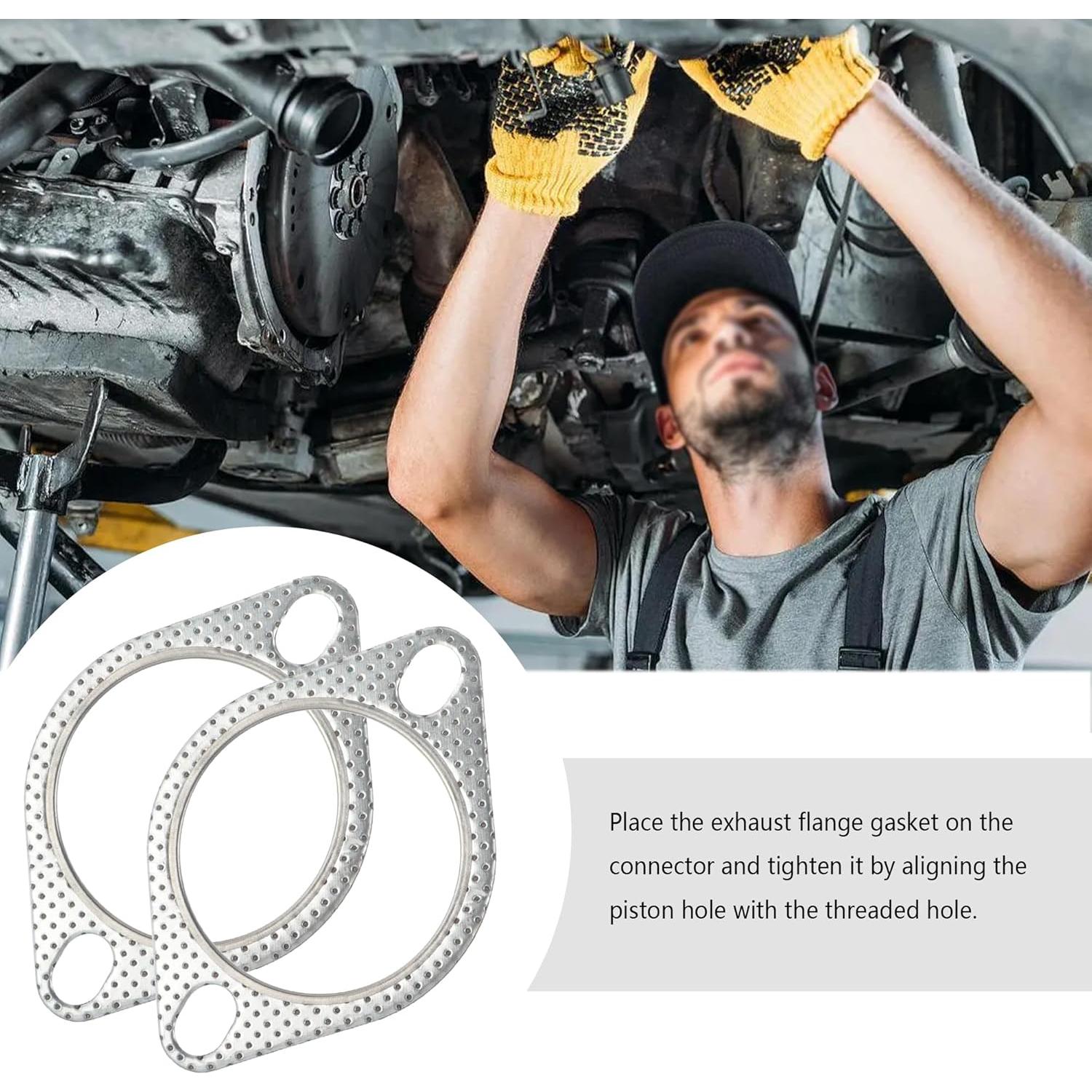 Juego de Junta de Flange de Escape KIFIDAN 7.62 cm 2PCS + Tornillos