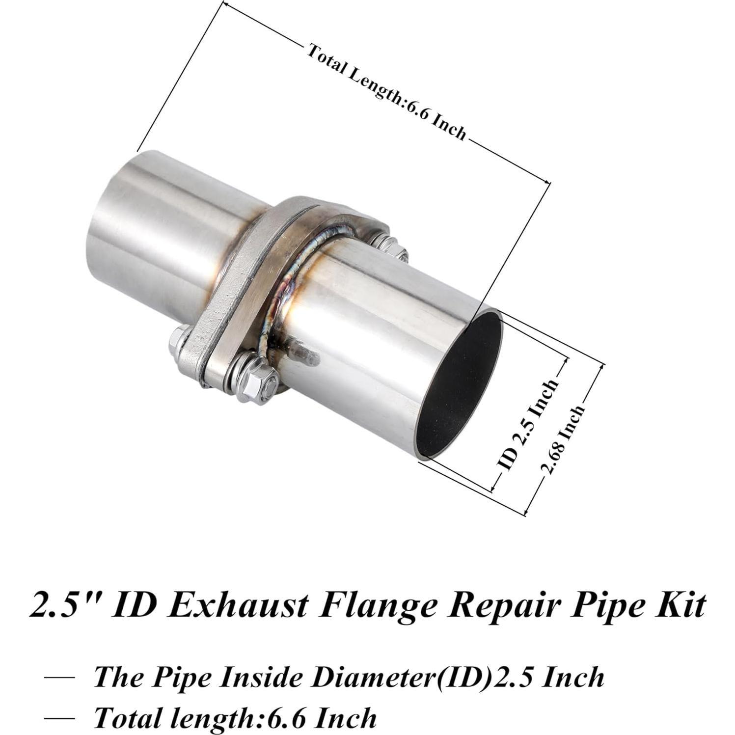Kit de reparación de brida de escape Jxsaboorle ID 6.35 cm