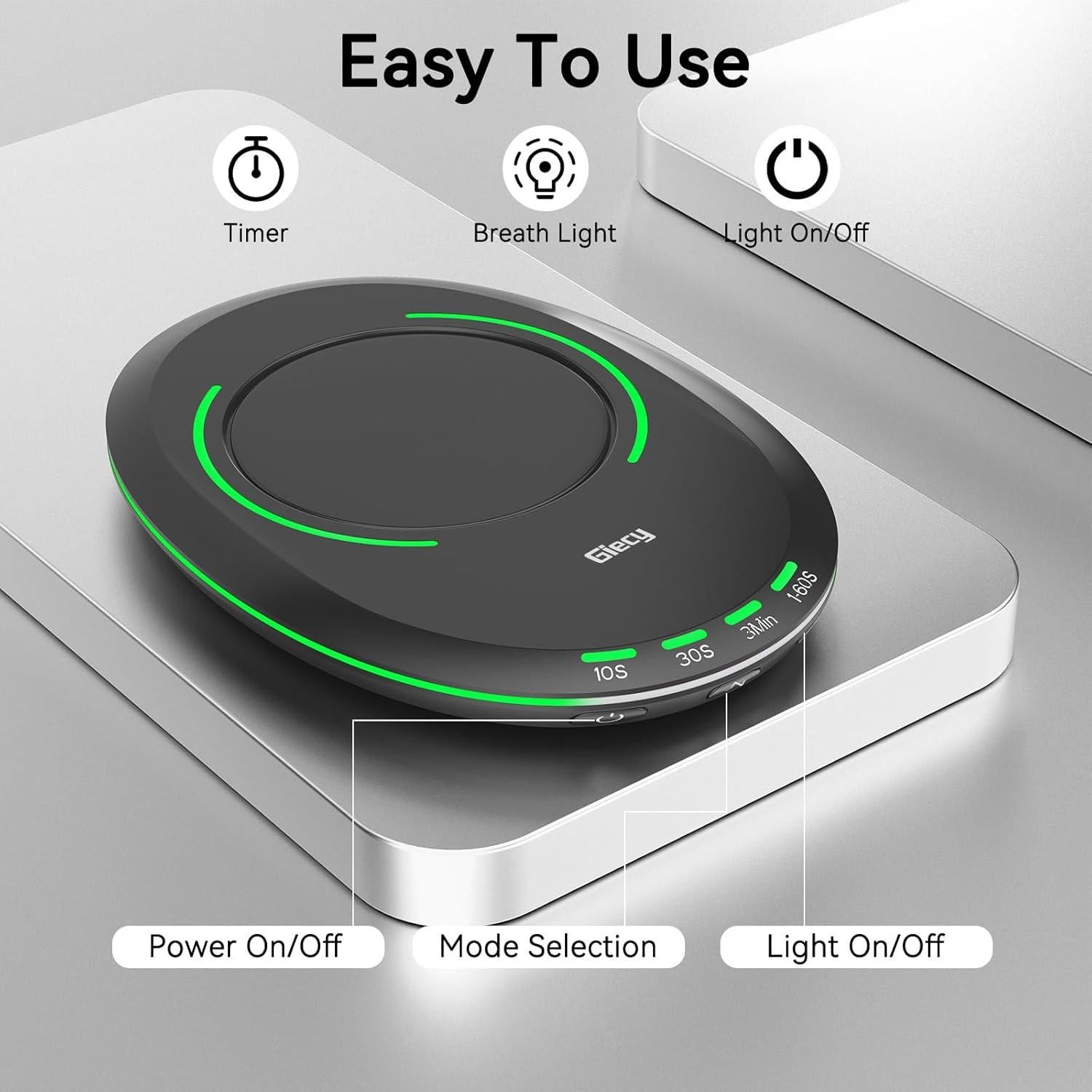 Movilizador de Mouse Giecy A10 Ultra Delgado con Temporizador