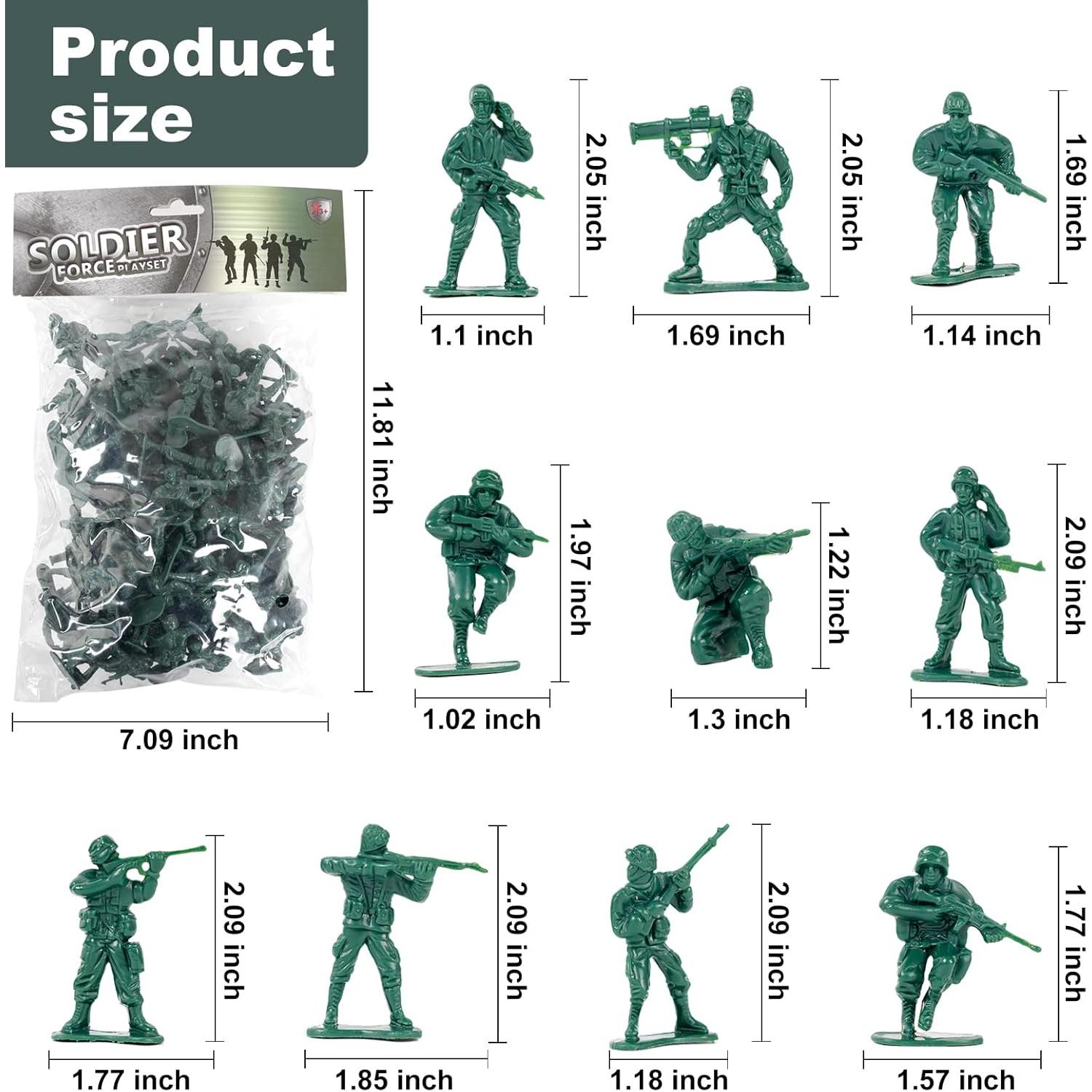 Figuras de Acción Soldados de Plástico Wankko 100 Unidades Verde