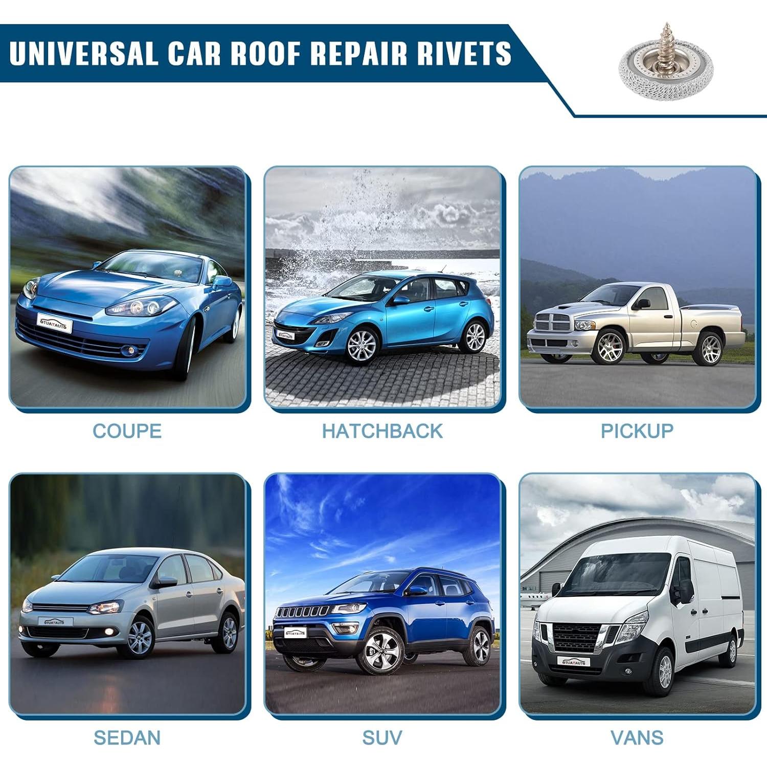 Kit de Reparación de Techo de Coche OTUAYAUTO 60 Piezas